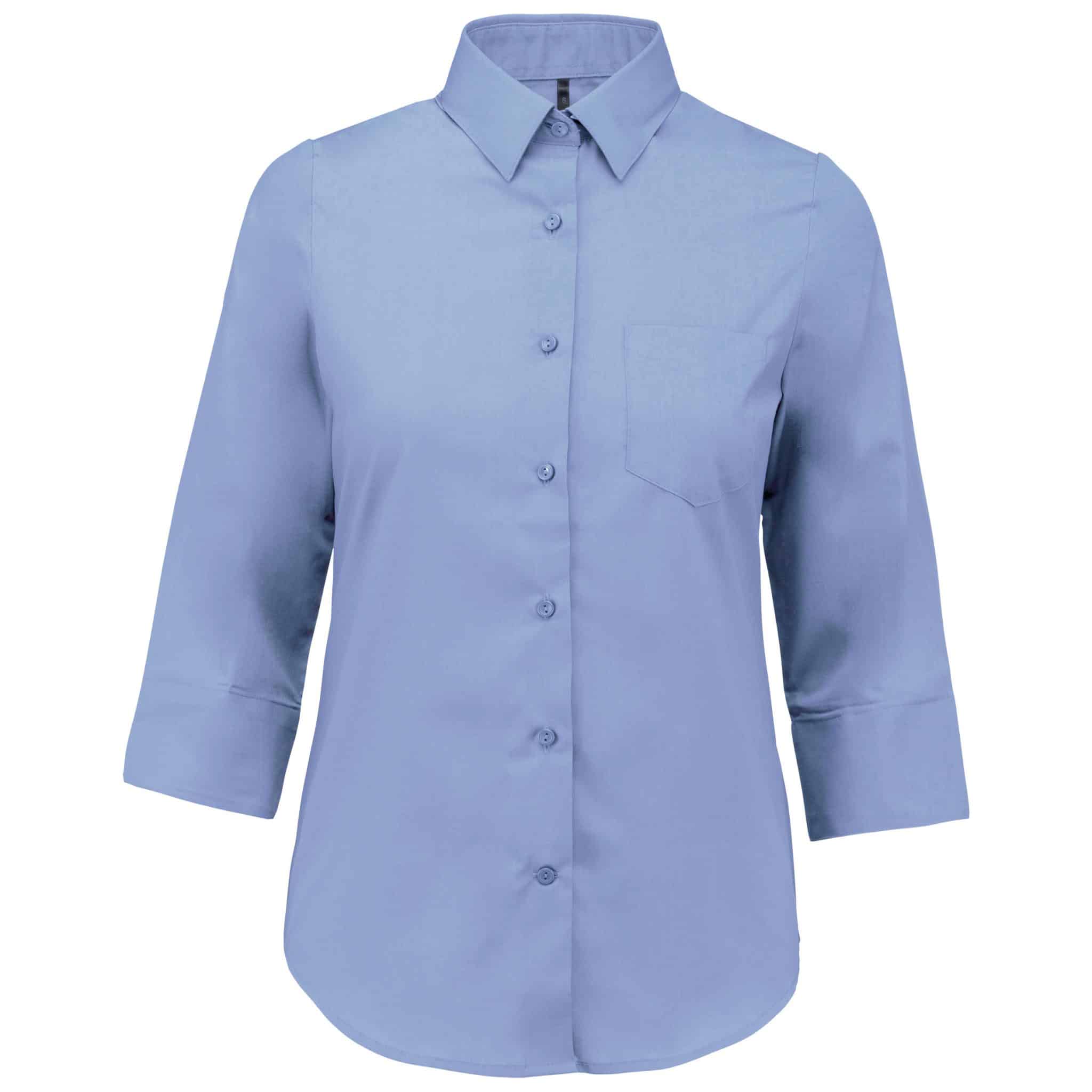 Miniature 11 pour Chemise popeline polycoton manches 3/4 entretien facile femme