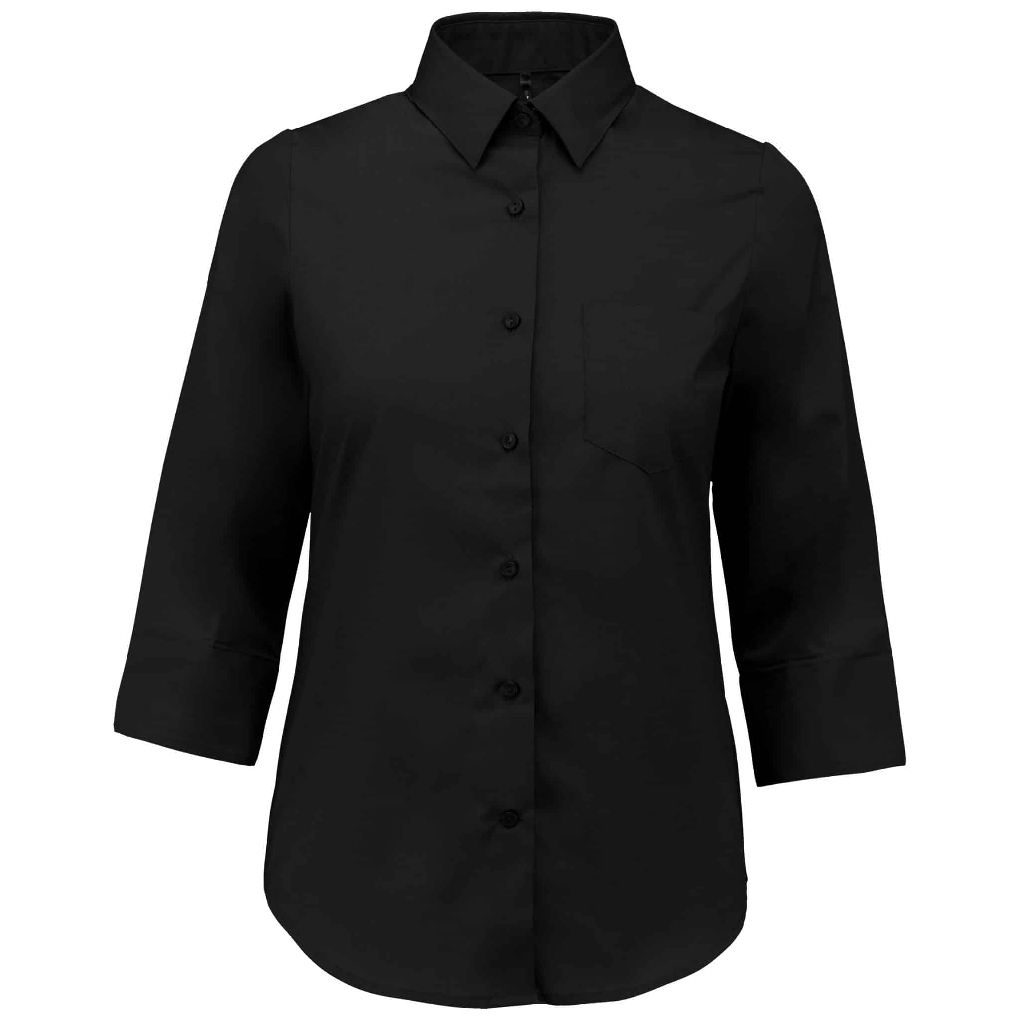 Miniature 10 pour Chemise popeline polycoton manches 3/4 entretien facile femme