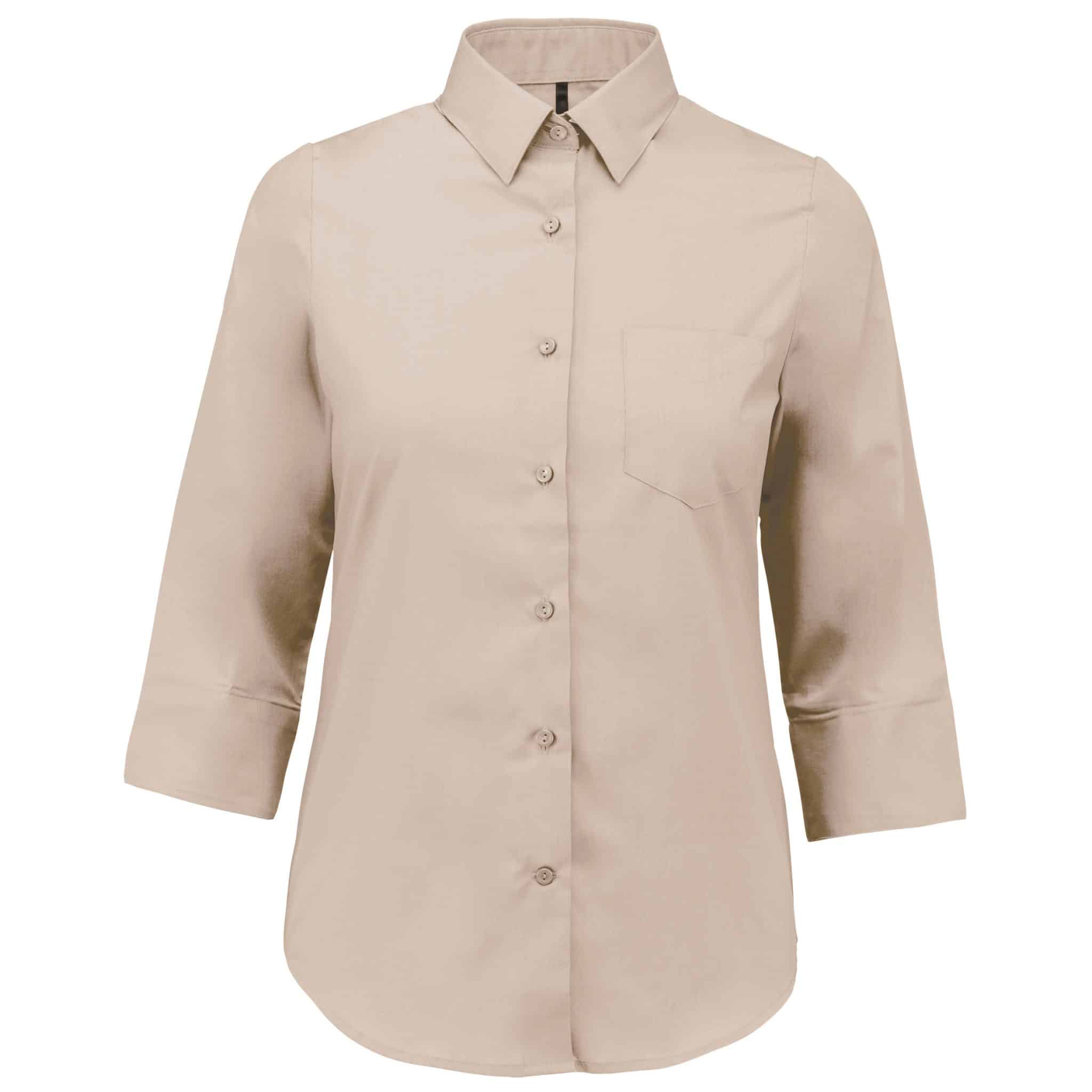 Miniature 9 pour Chemise popeline polycoton manches 3/4 entretien facile femme