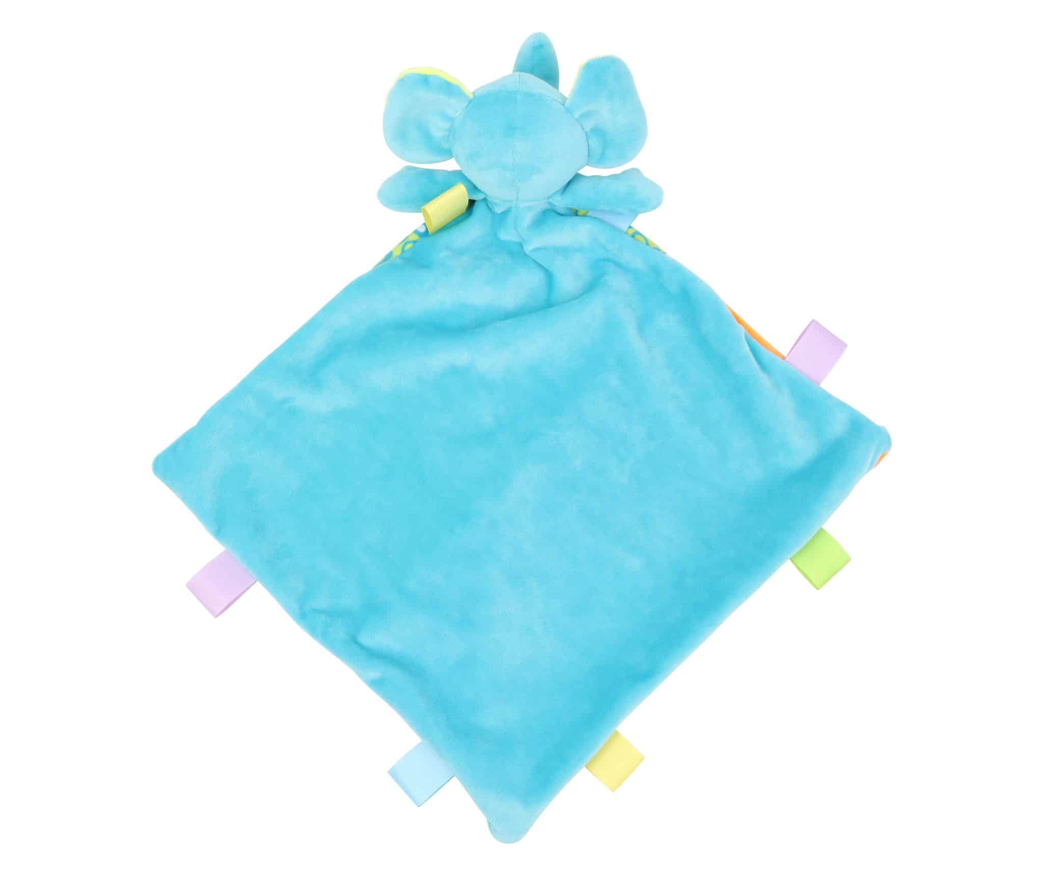 Miniature 2 pour Doudou plat multicolore éléphant