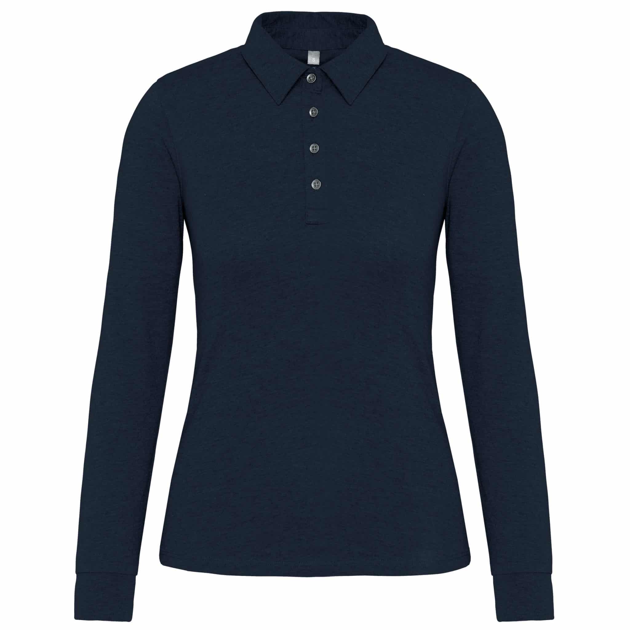Miniature 15 pour Polo jersey manches longues femme