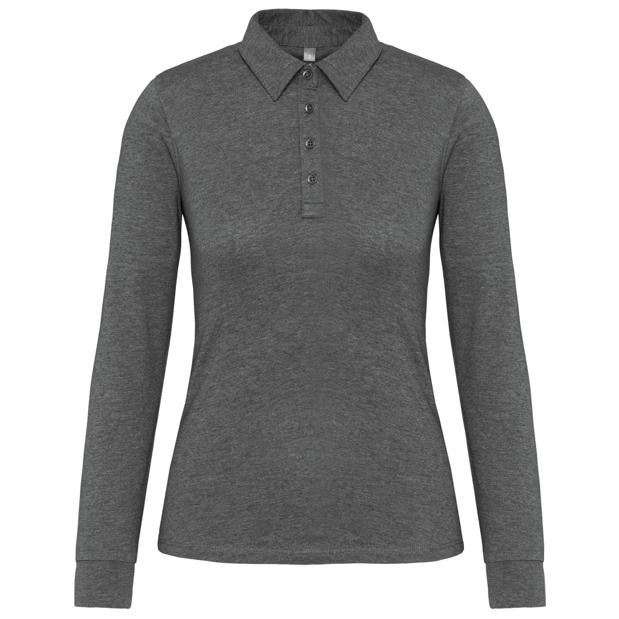 Miniature 14 pour Polo jersey manches longues femme