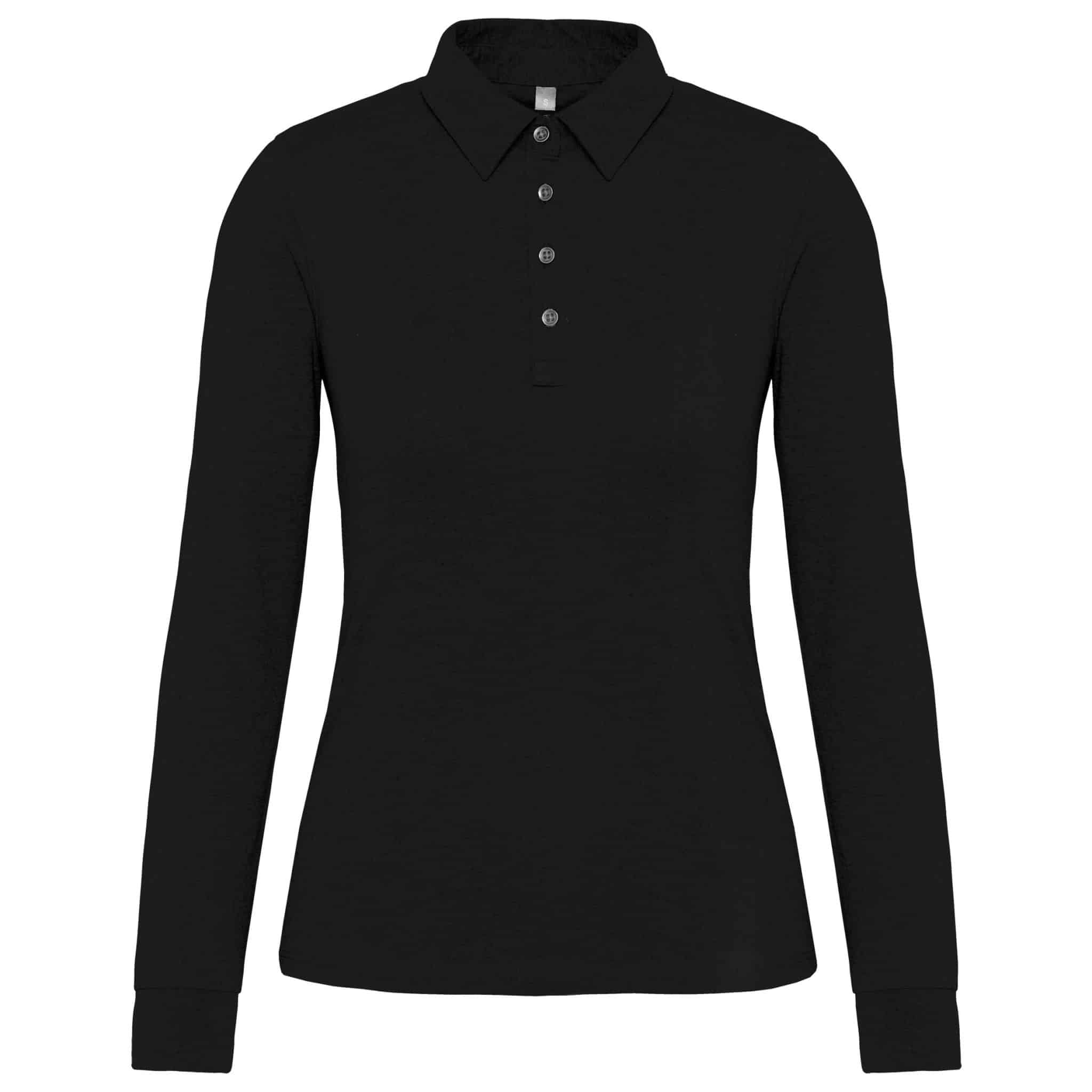 Miniature 13 pour Polo jersey manches longues femme
