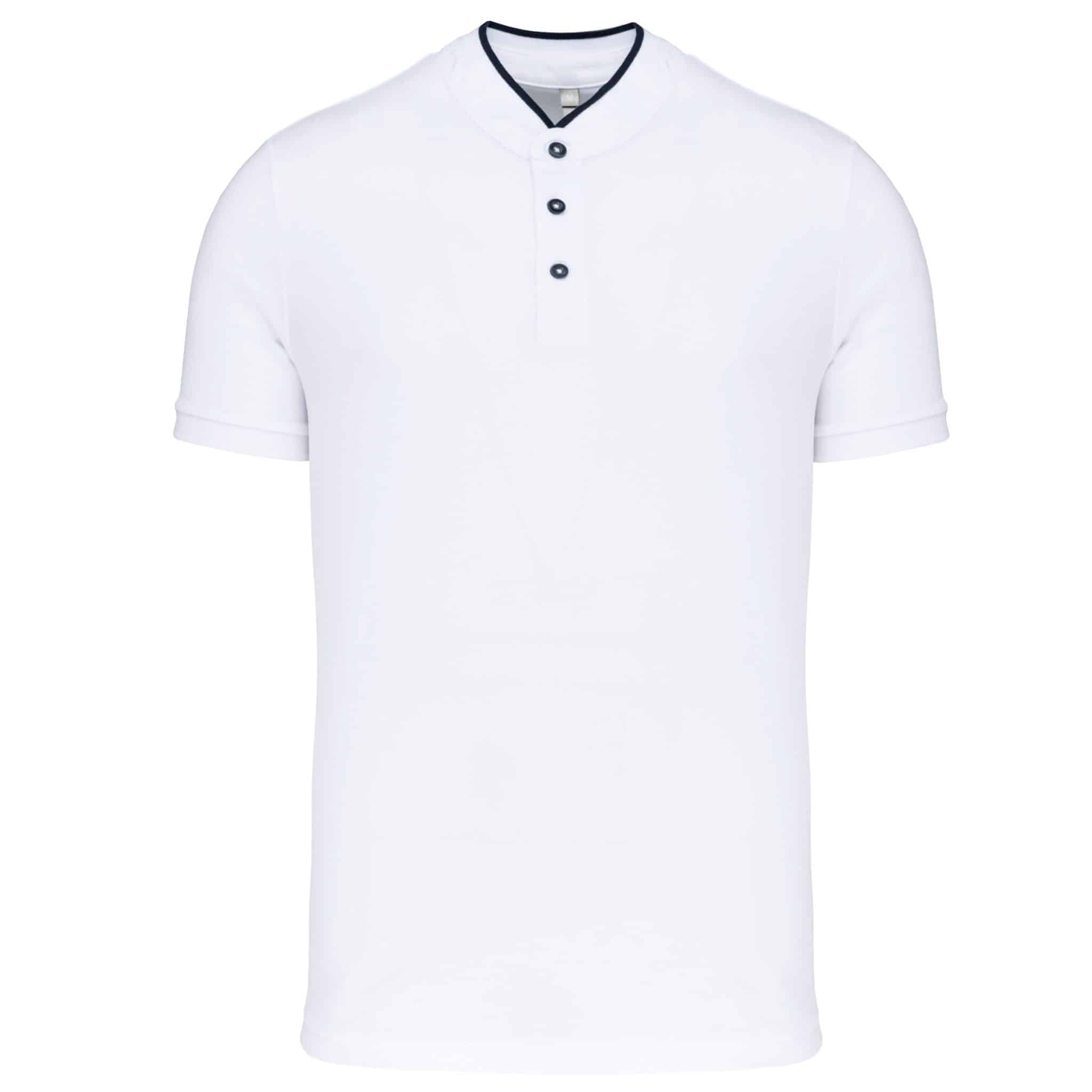 Miniature 11 pour Polo col mao manches courtes homme