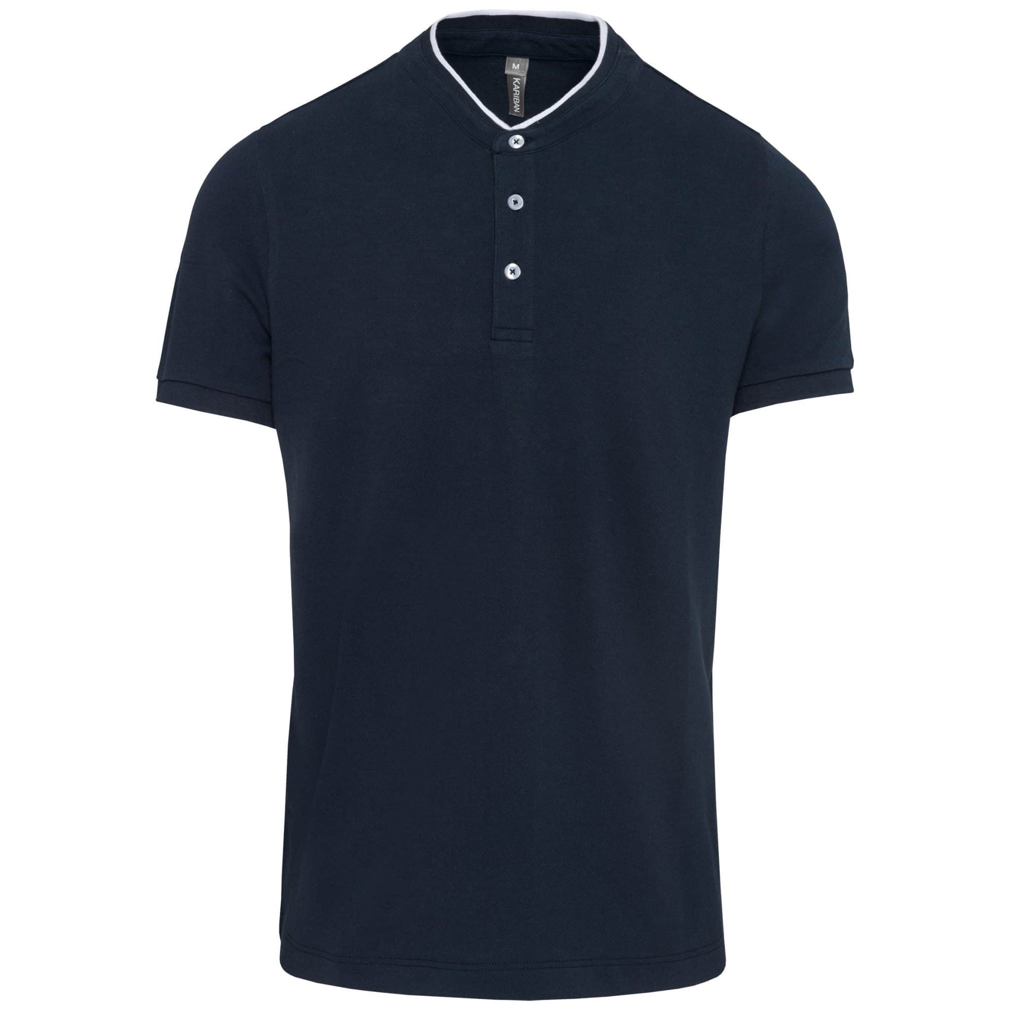 Miniature 9 pour Polo col mao manches courtes homme