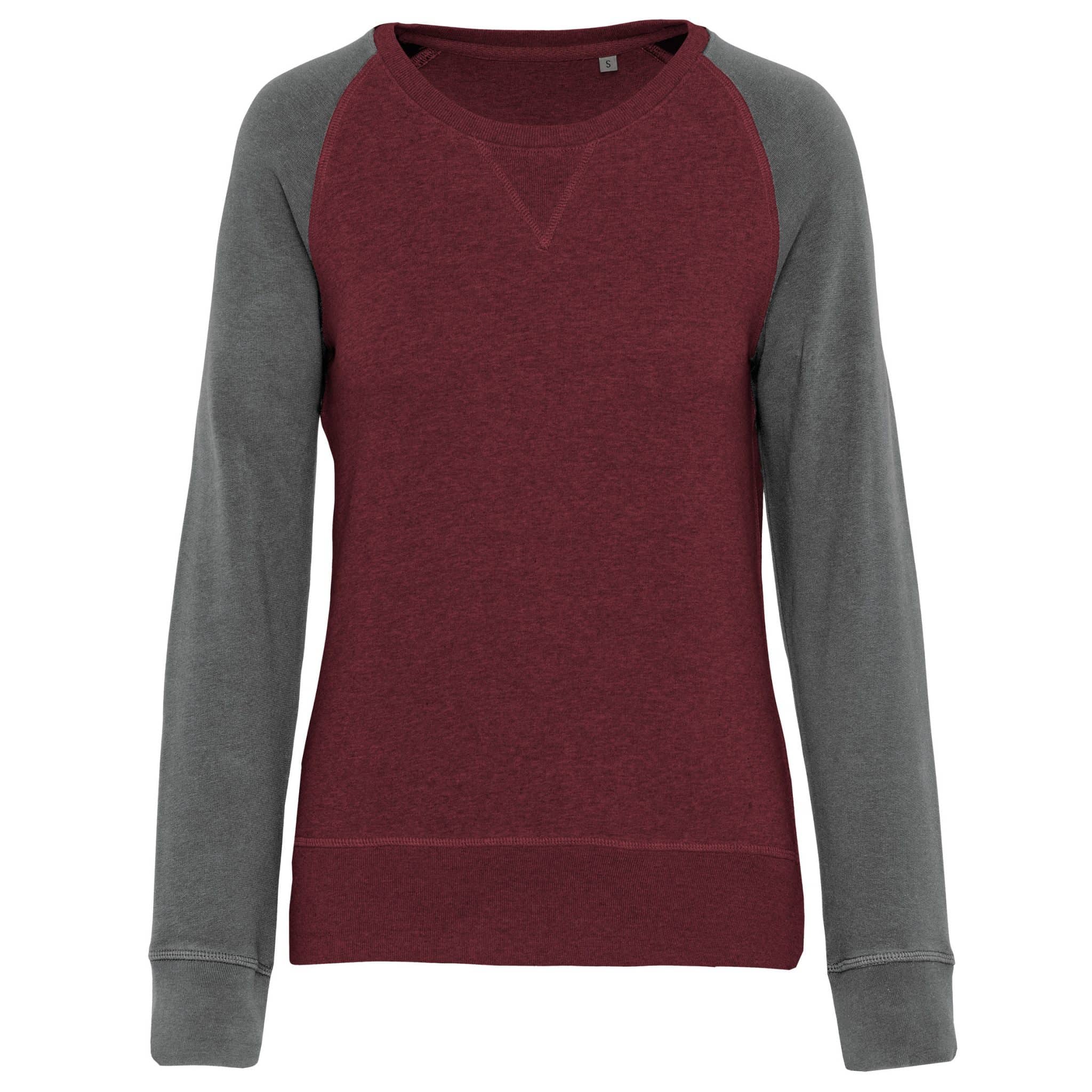 Miniature 11 pour Sweat-shirt French Terry Bio bicolore col rond manches raglan femme