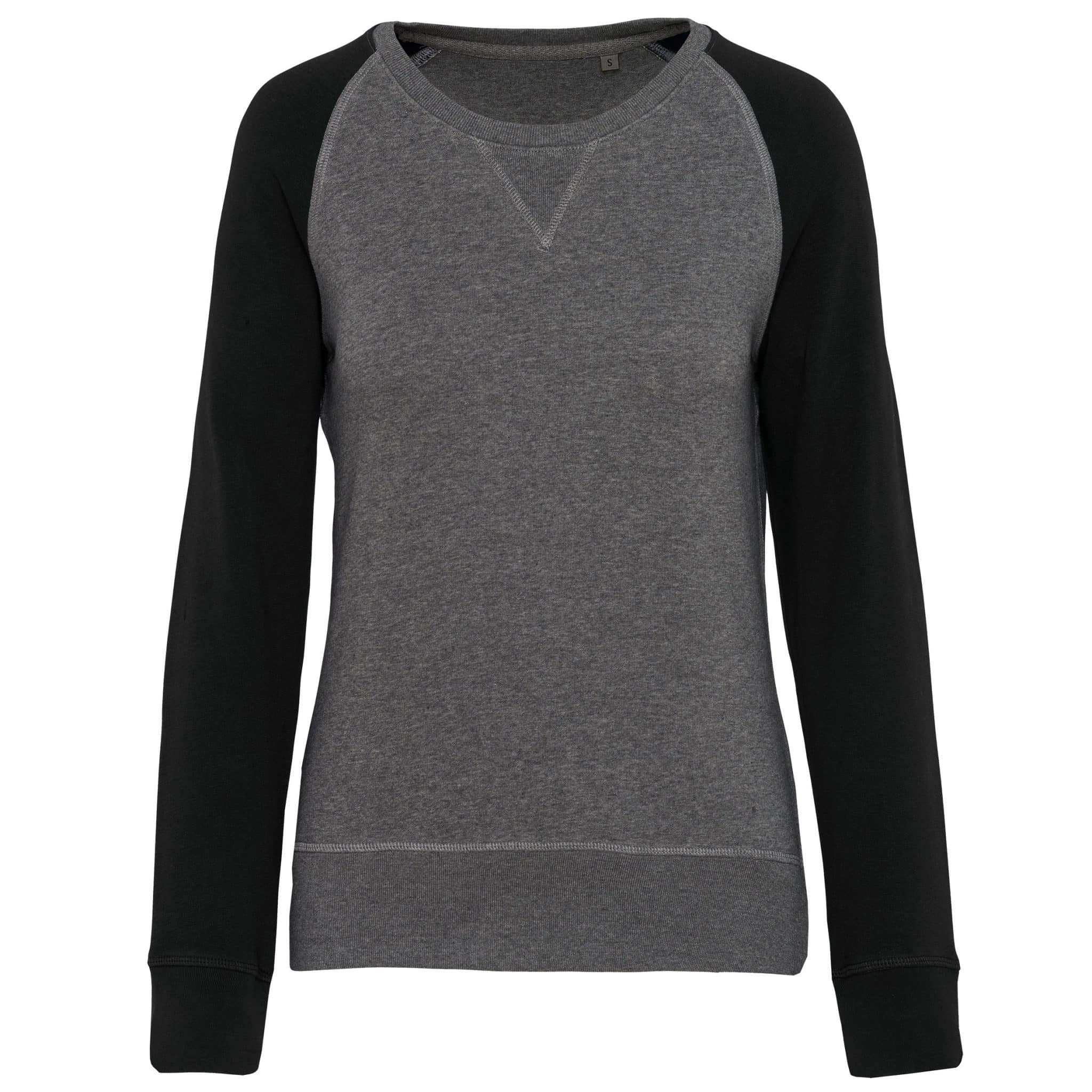 Miniature 9 pour Sweat-shirt French Terry Bio bicolore col rond manches raglan femme