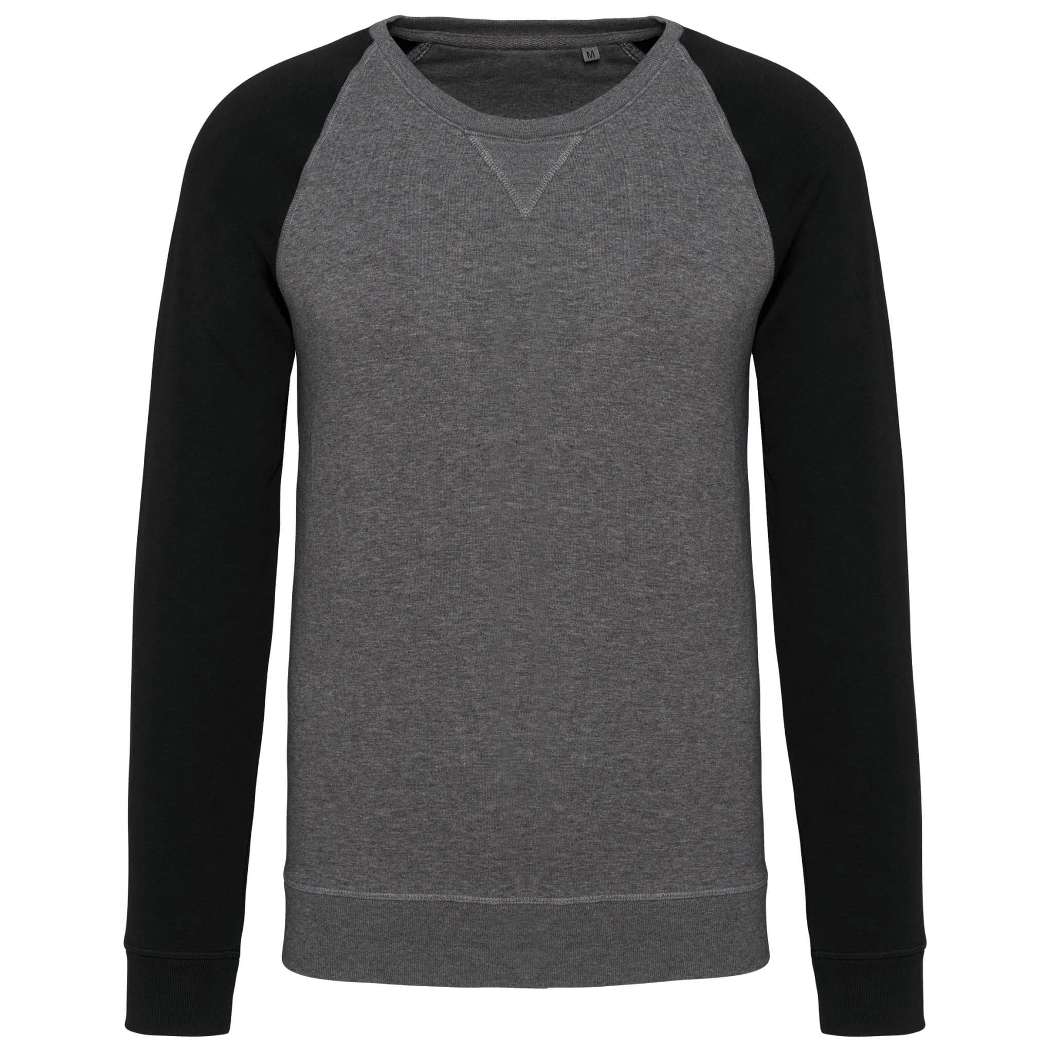 Miniature 10 pour Sweat-shirt French Terry Bio bicolore col rond manches raglan homme