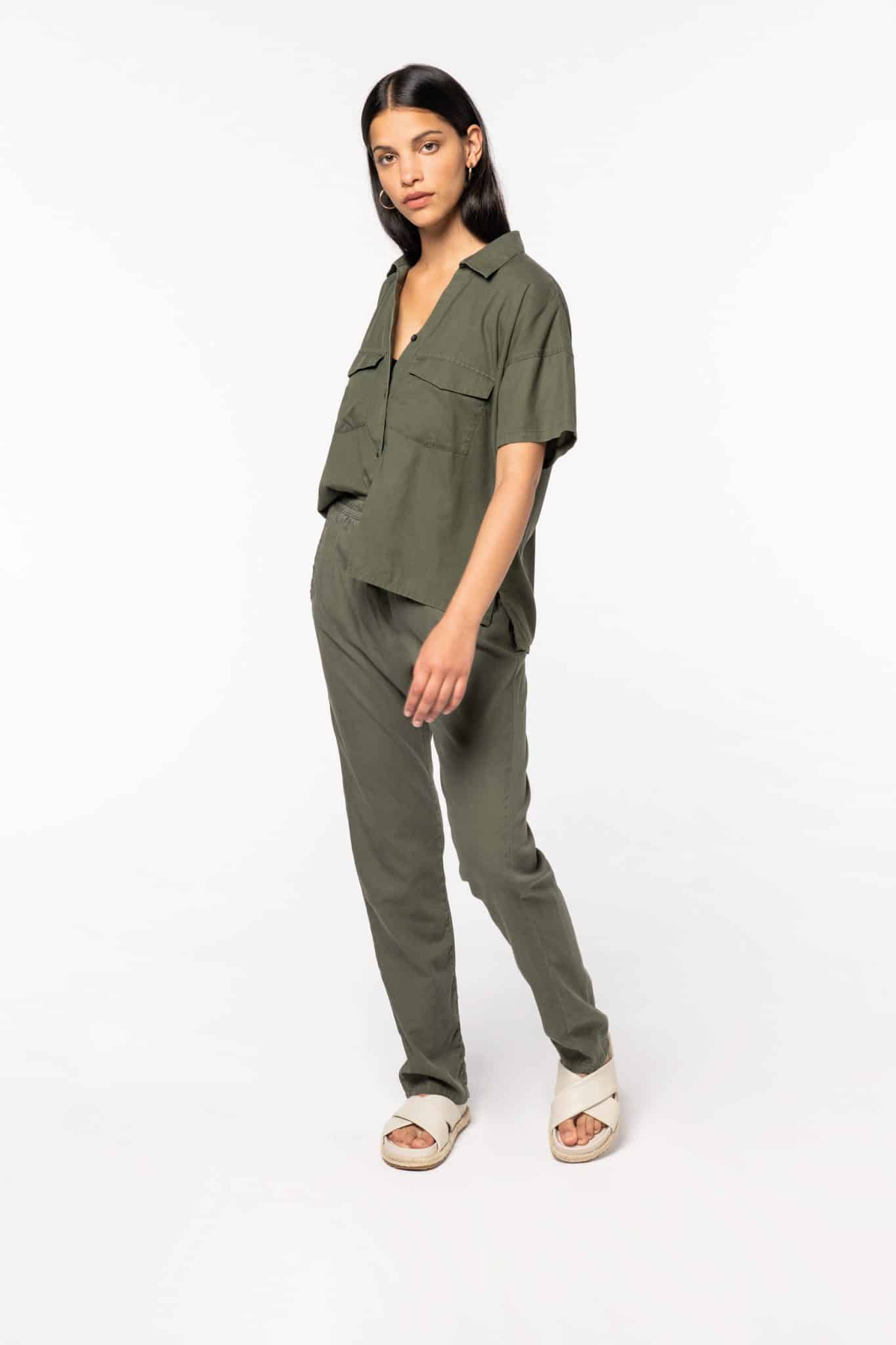 Miniature 2 pour Pantalon écoresponsable délavé en lyocell femme