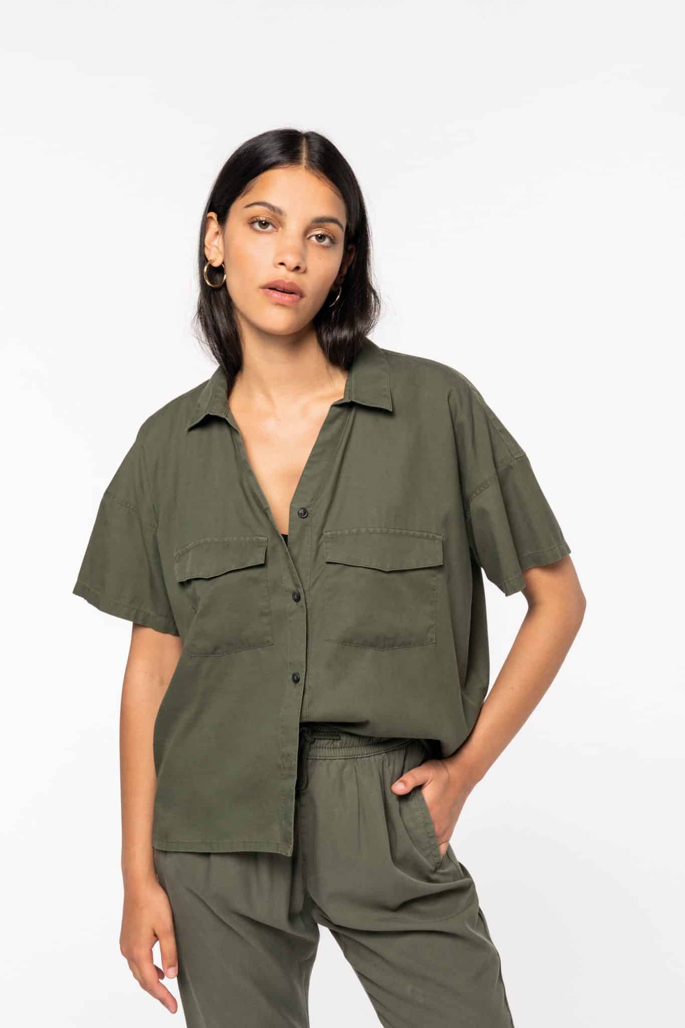 Miniature 1 pour Chemise écoresponsable oversize en lyocell femme