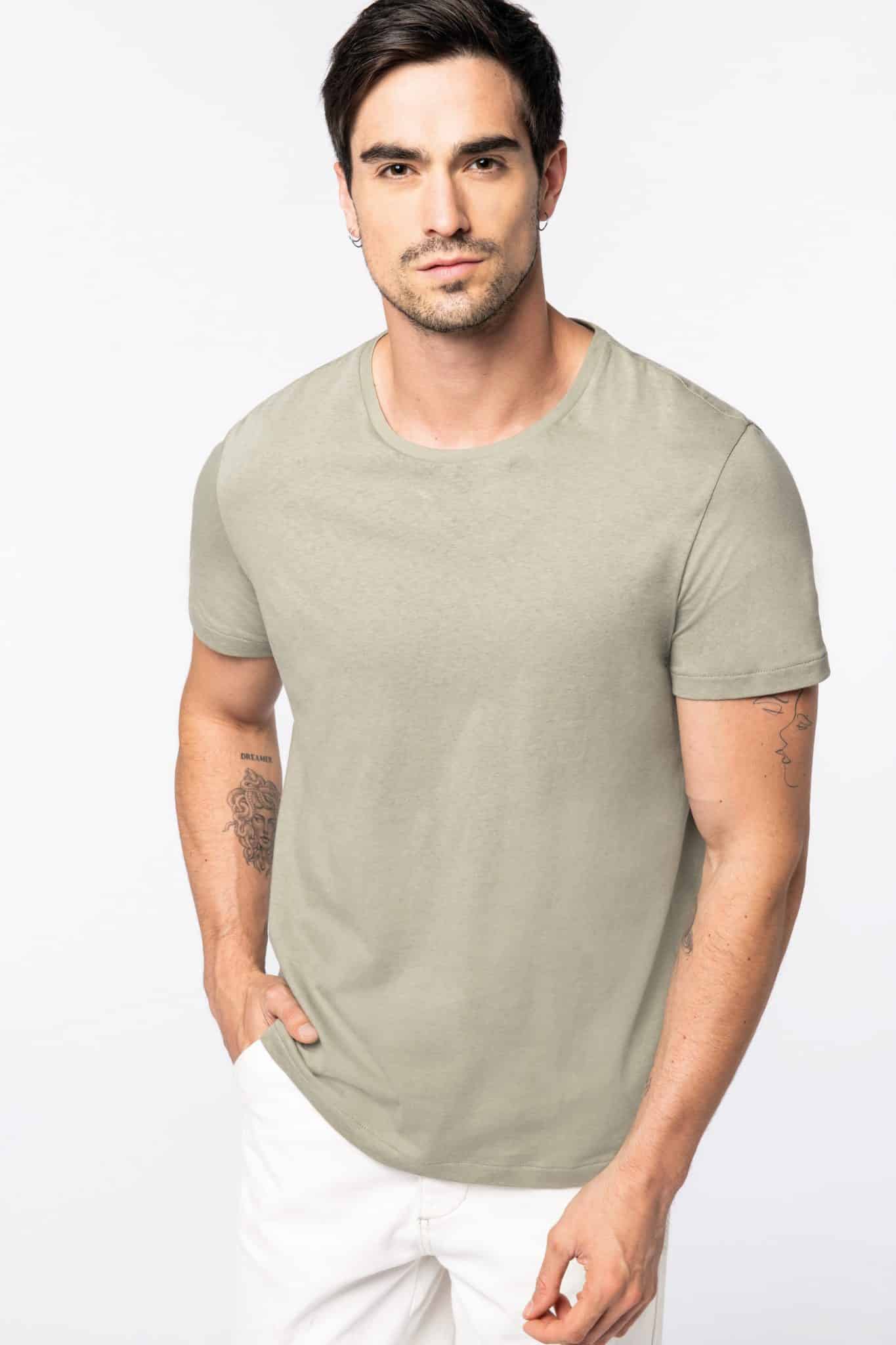 Miniature 4 pour T-shirt écoresponsable en coton bio et lin unisexe