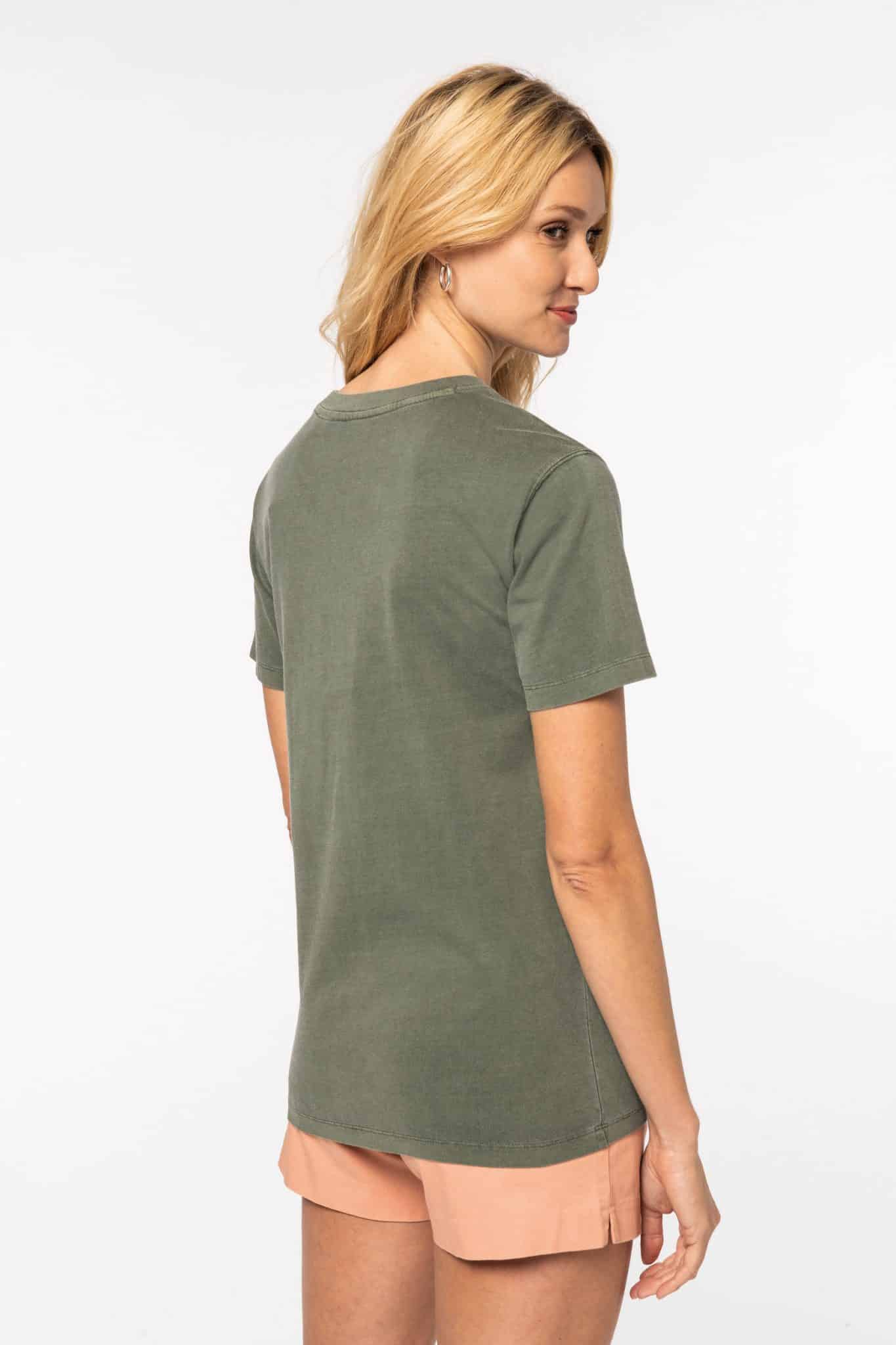 Miniature 4 pour T-shirt écoresponsable délavé femme
