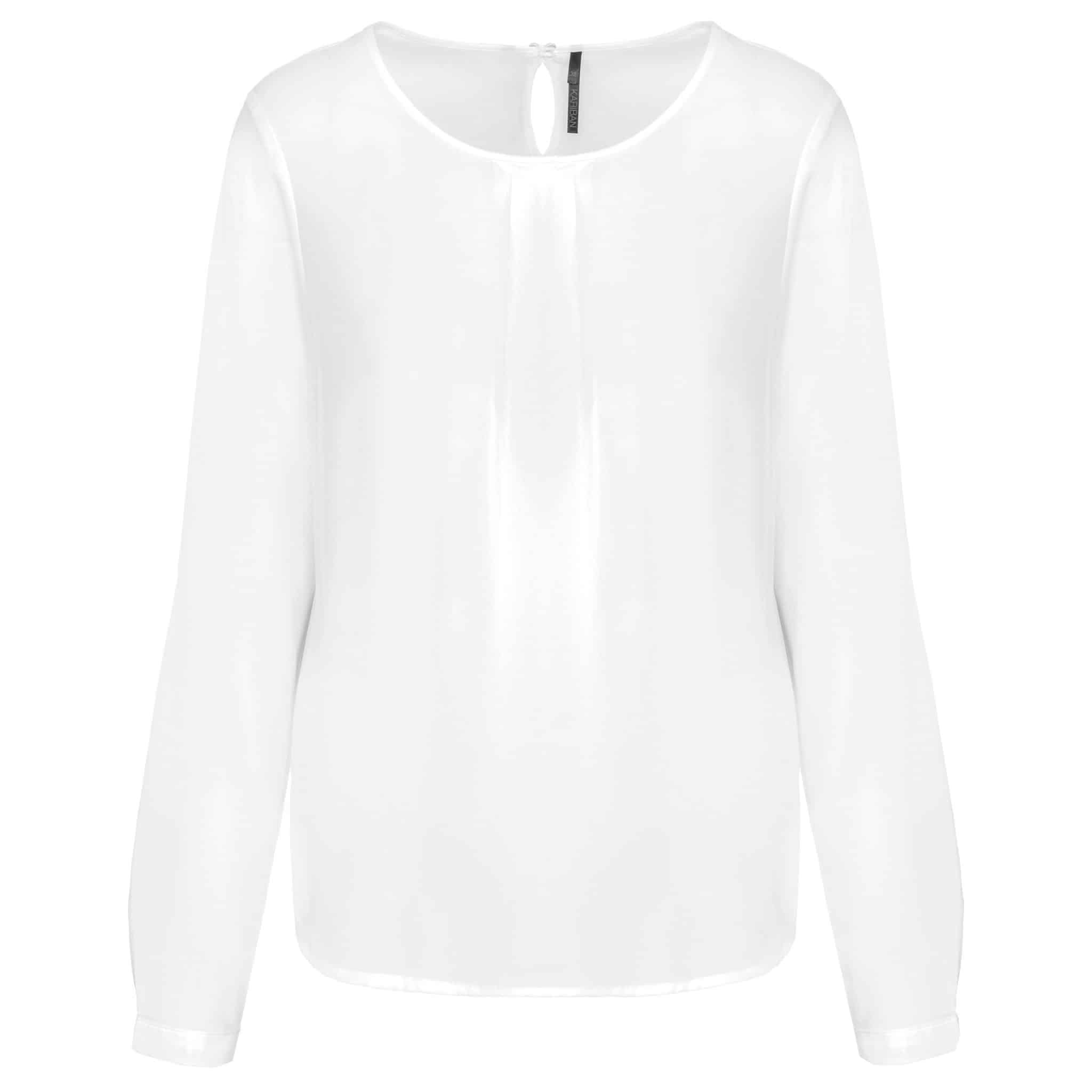 Miniature 10 pour Blouse crêpe manches longues femme