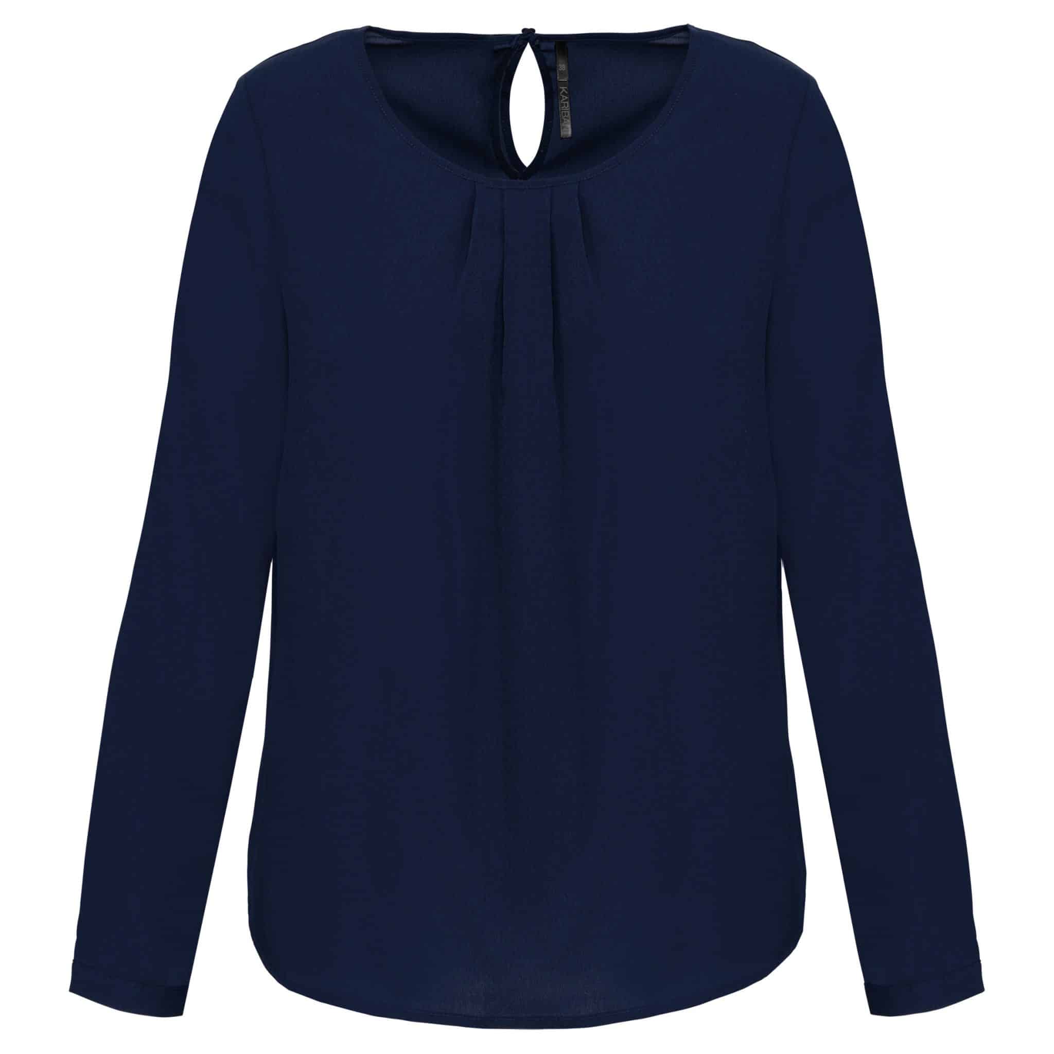 Miniature 9 pour Blouse crêpe manches longues femme