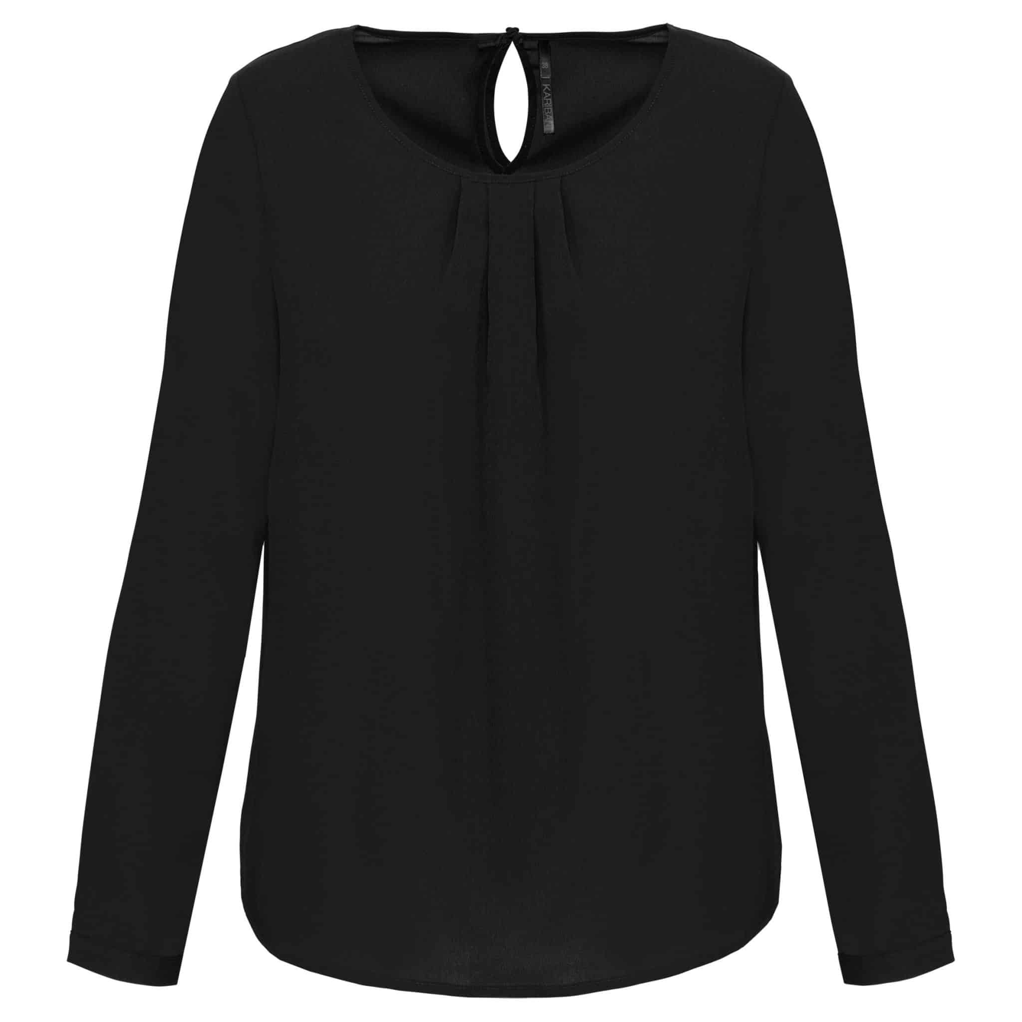 Miniature 8 pour Blouse crêpe manches longues femme