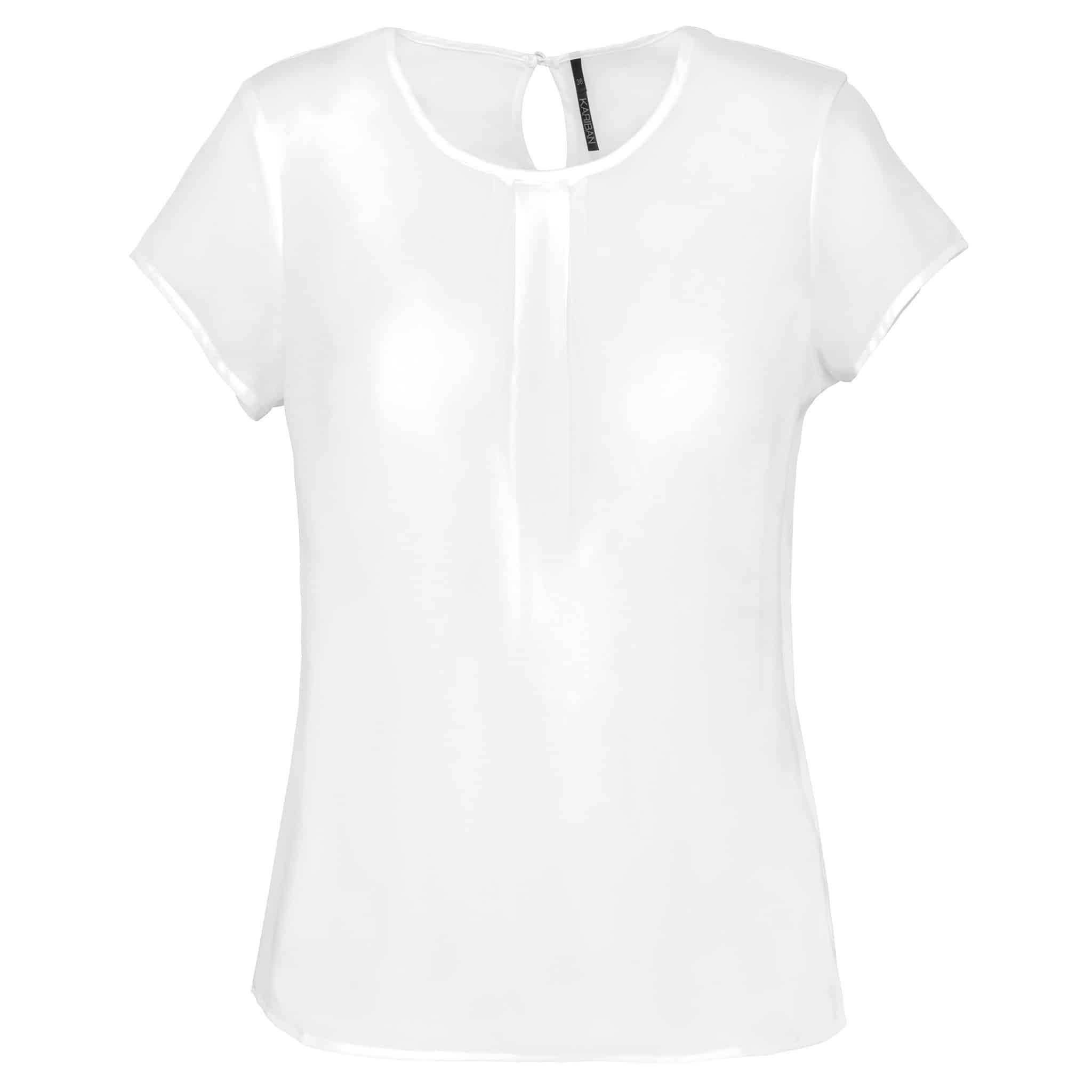 Miniature 10 pour Blouse crêpe manches courtes femme