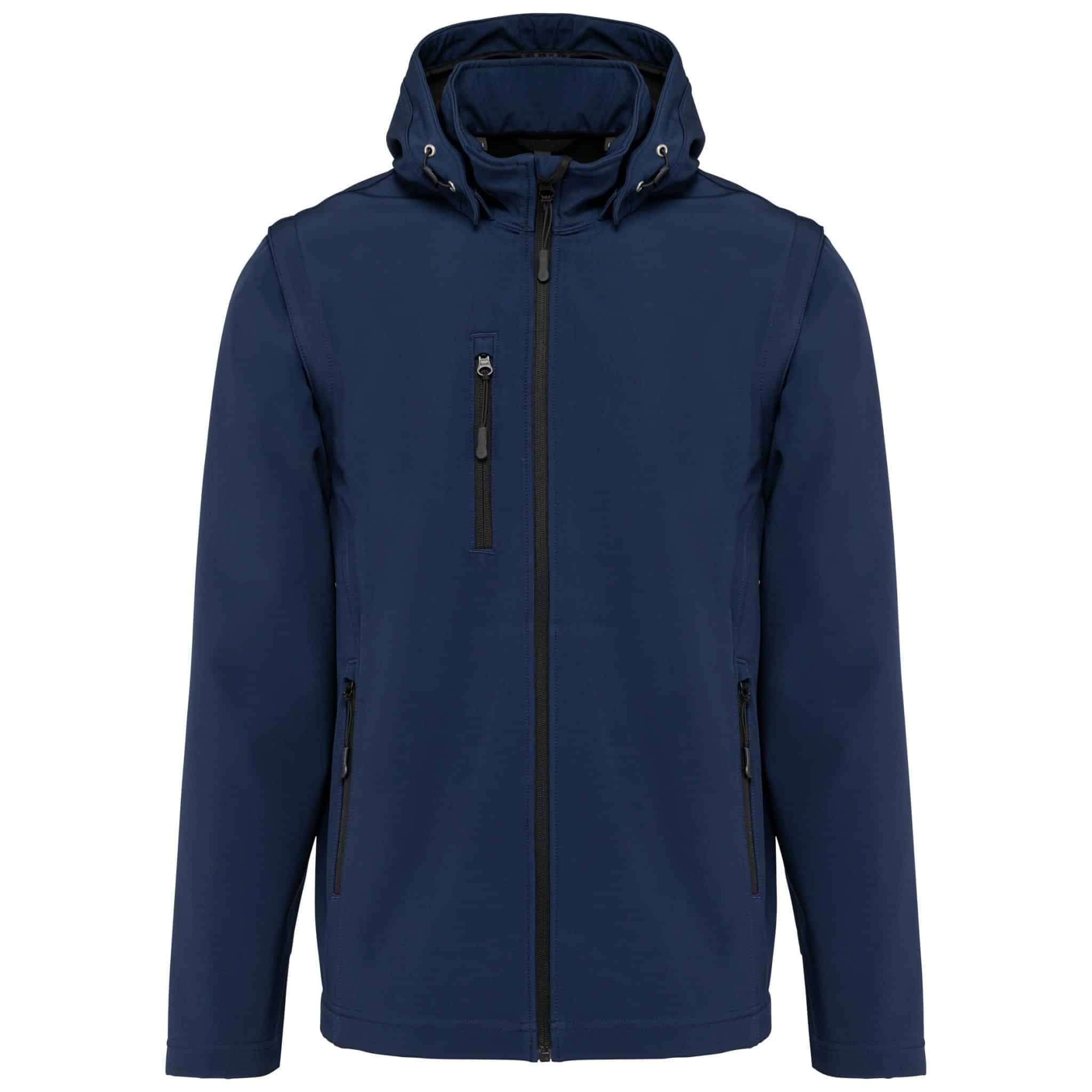 Miniature 23 pour Veste Softshell 3 couches à capuche avec manches amovibles unisexe