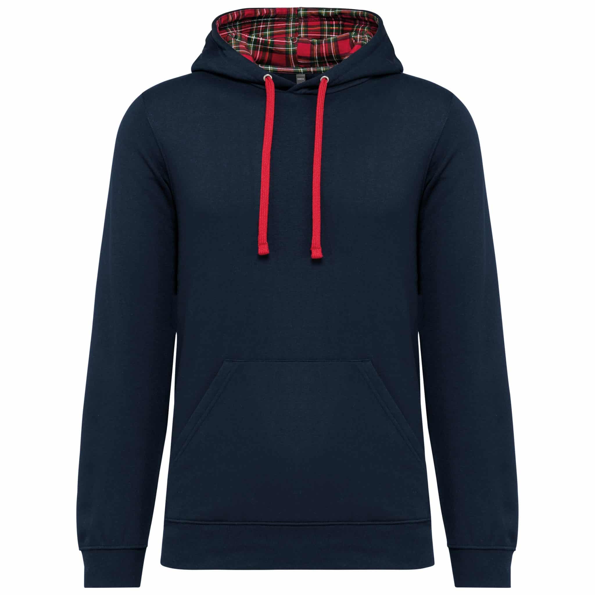 Miniature 19 pour Sweat-shirt à capuche contrastée à motifs unisexe
