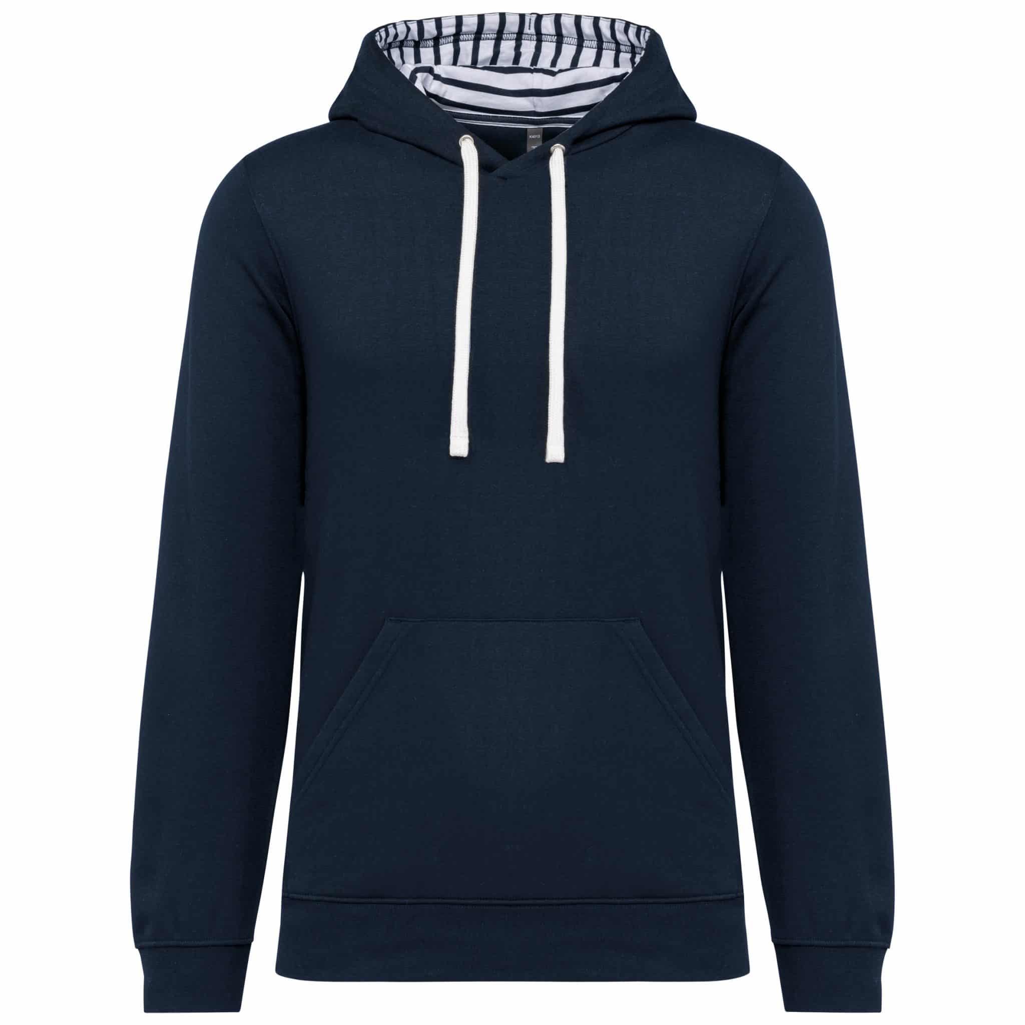 Miniature 18 pour Sweat-shirt à capuche contrastée à motifs unisexe