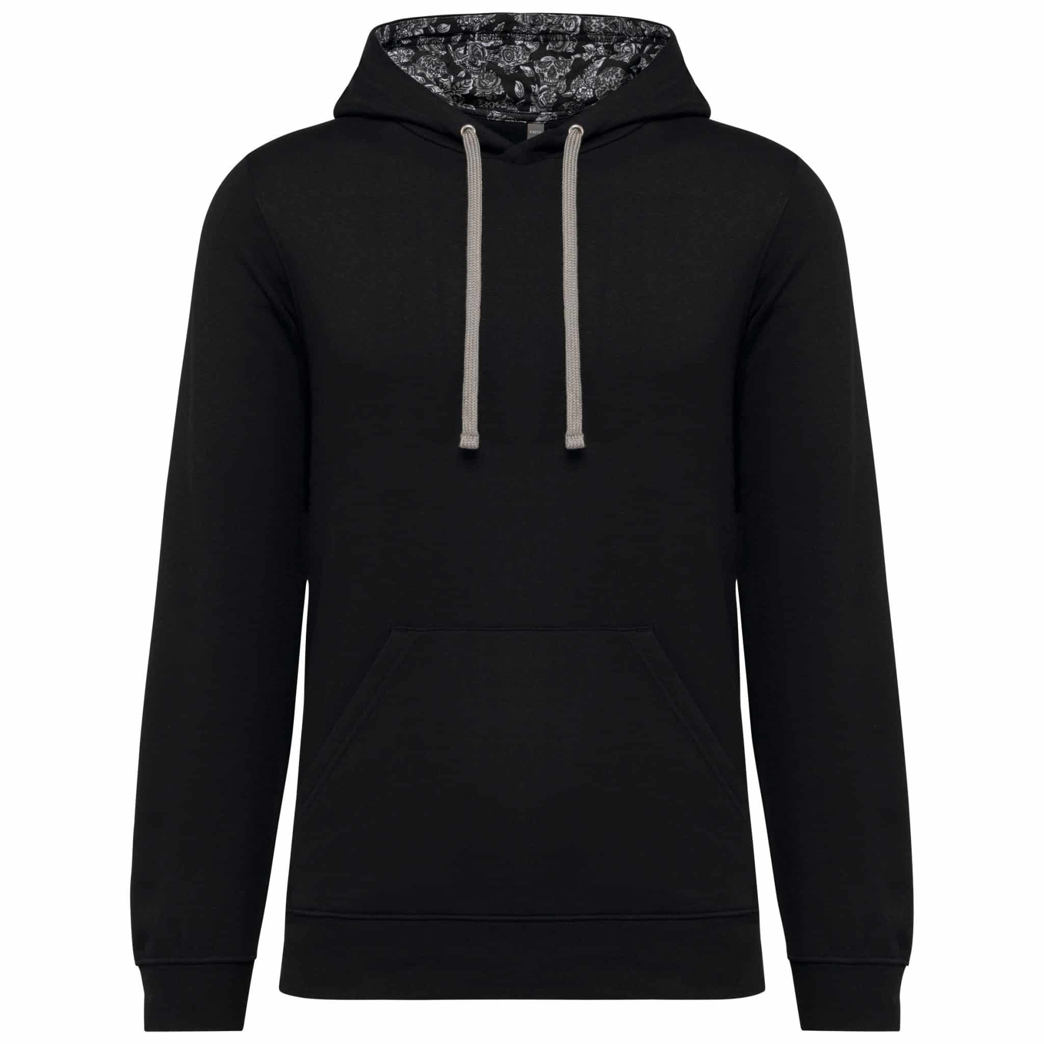 Miniature 17 pour Sweat-shirt à capuche contrastée à motifs unisexe