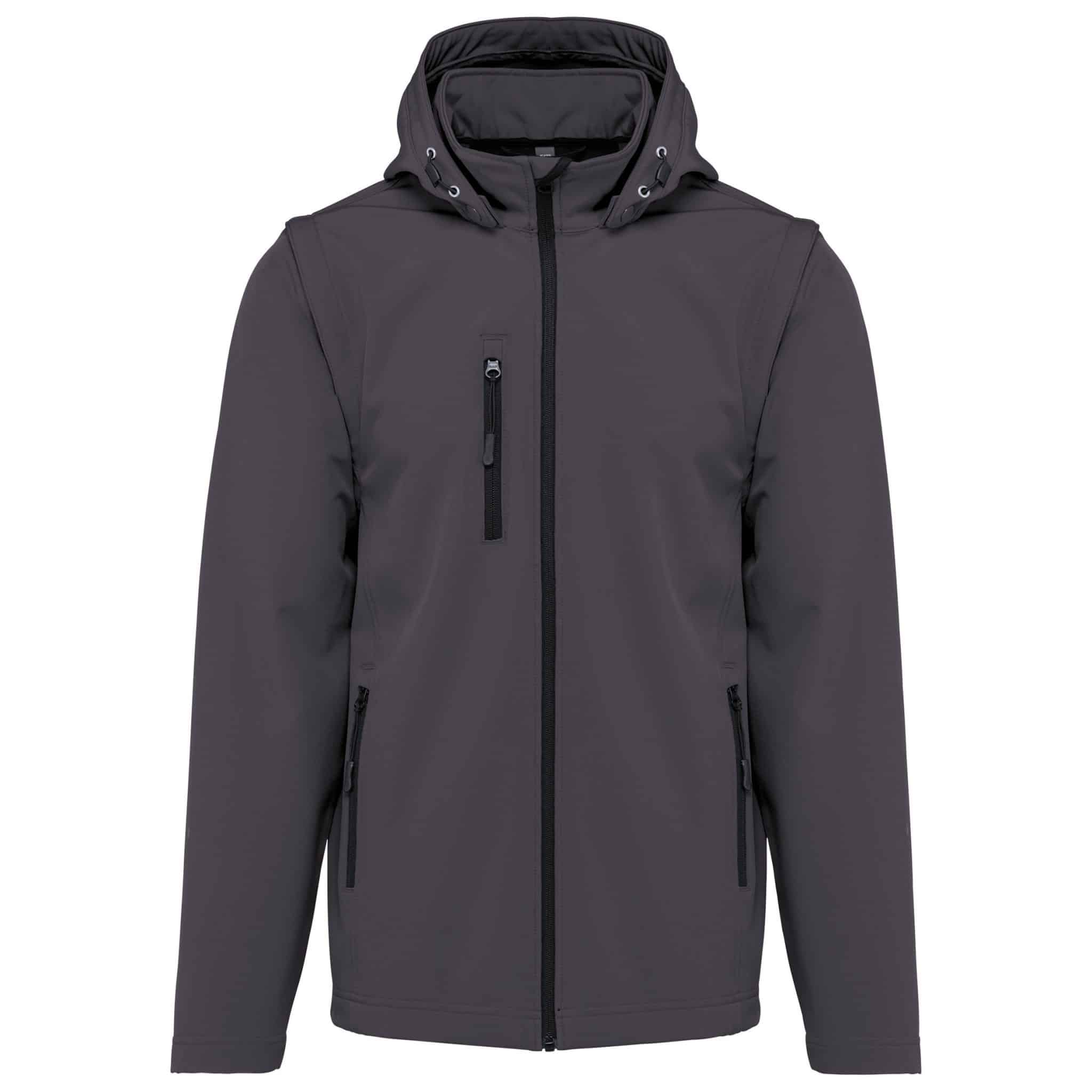 Miniature 25 pour Veste Softshell 3 couches à capuche avec manches amovibles unisexe
