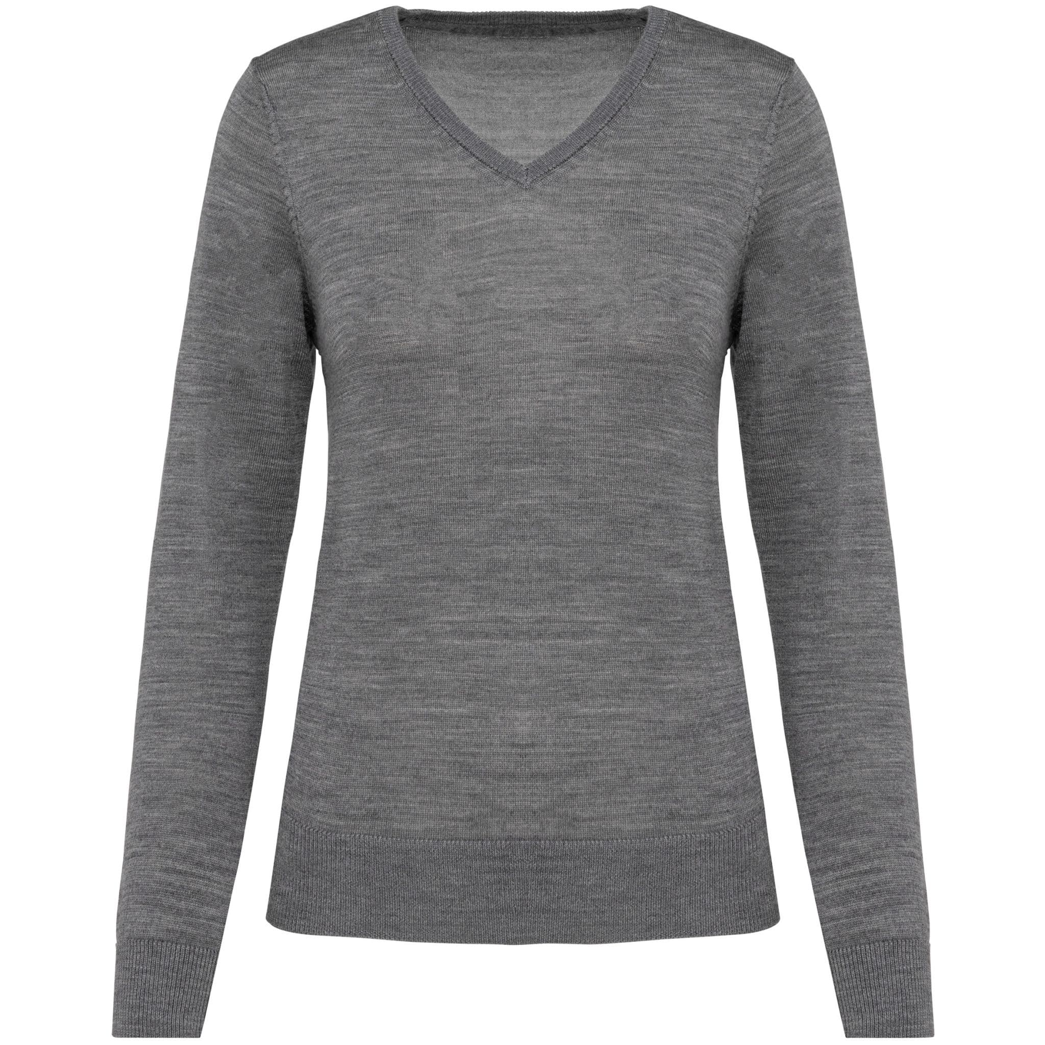 Miniature 14 pour Pull Mérinos col V femme