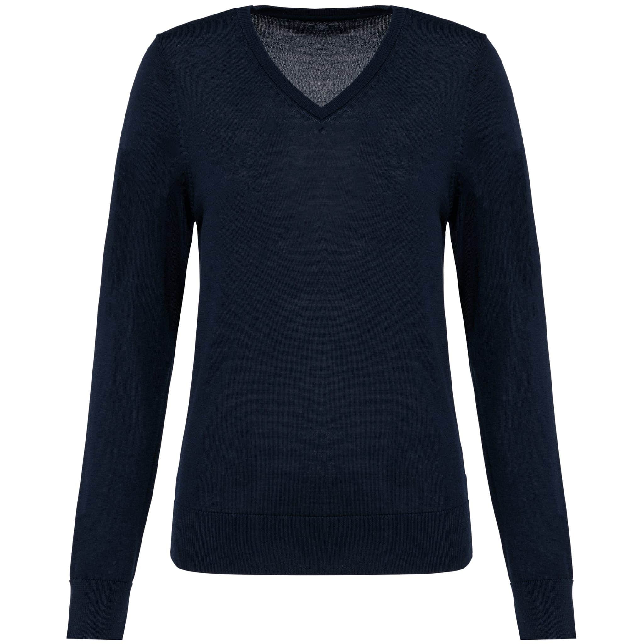 Miniature 13 pour Pull Mérinos col V femme