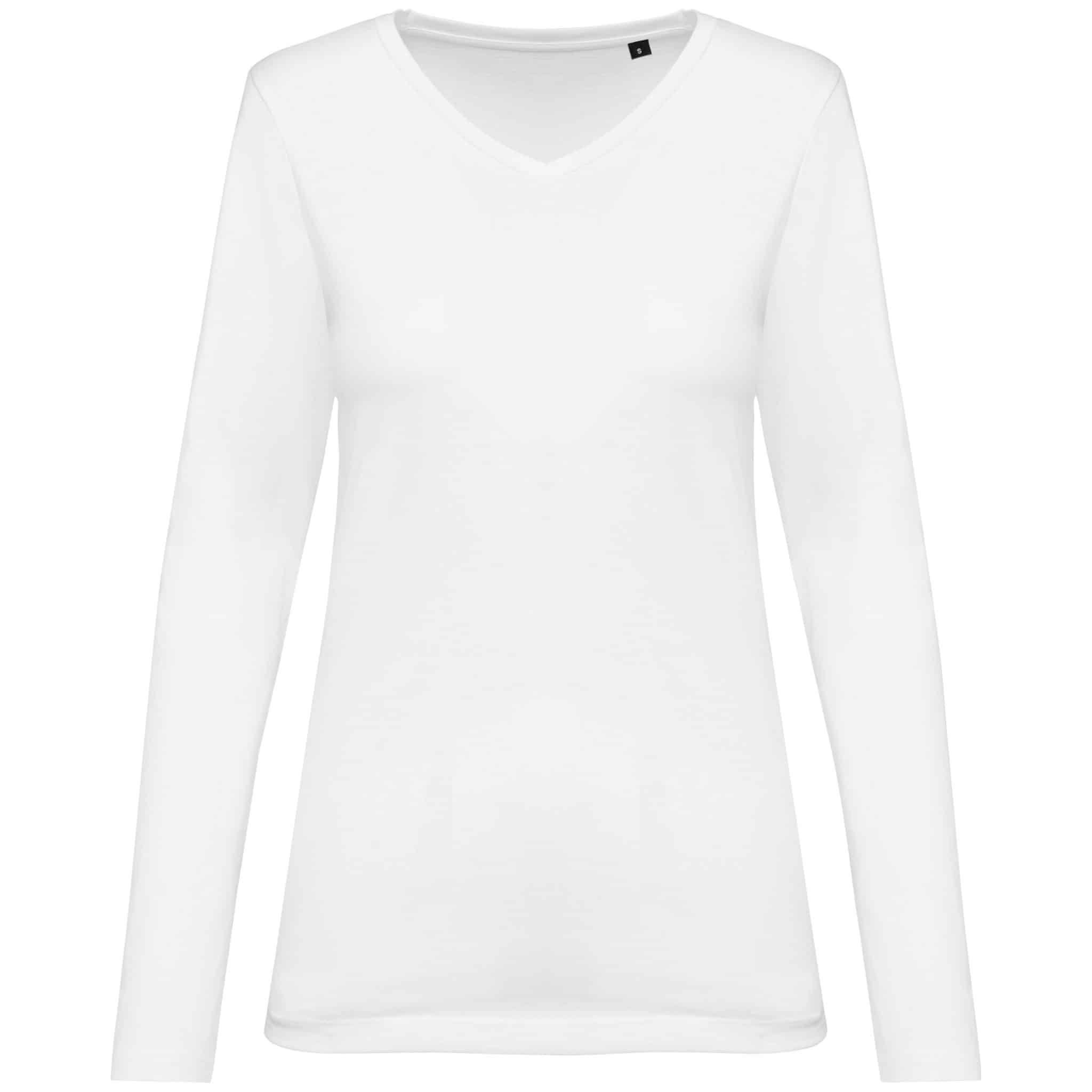 Miniature 14 pour T-shirt Supima® col V manches longues femme