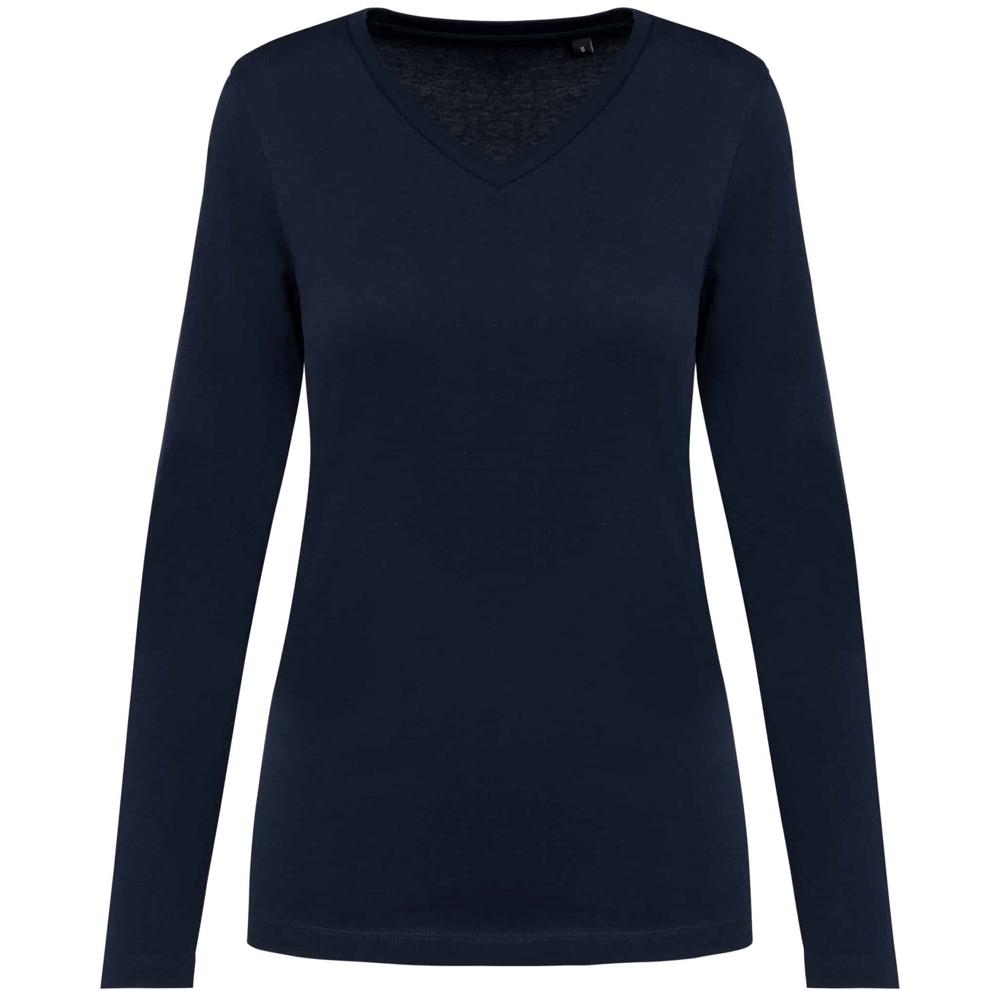 Miniature 13 pour T-shirt Supima® col V manches longues femme