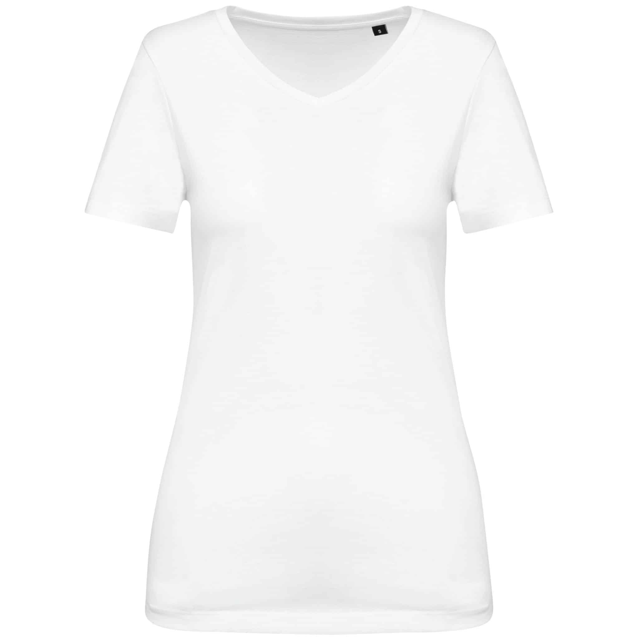 Miniature 14 pour T-shirt Supima® col V manches courtes femme