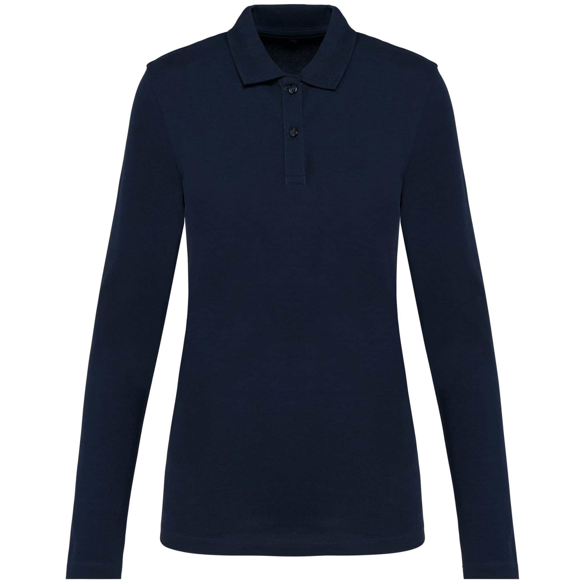 Miniature 15 pour Polo Supima® manches longues femme
