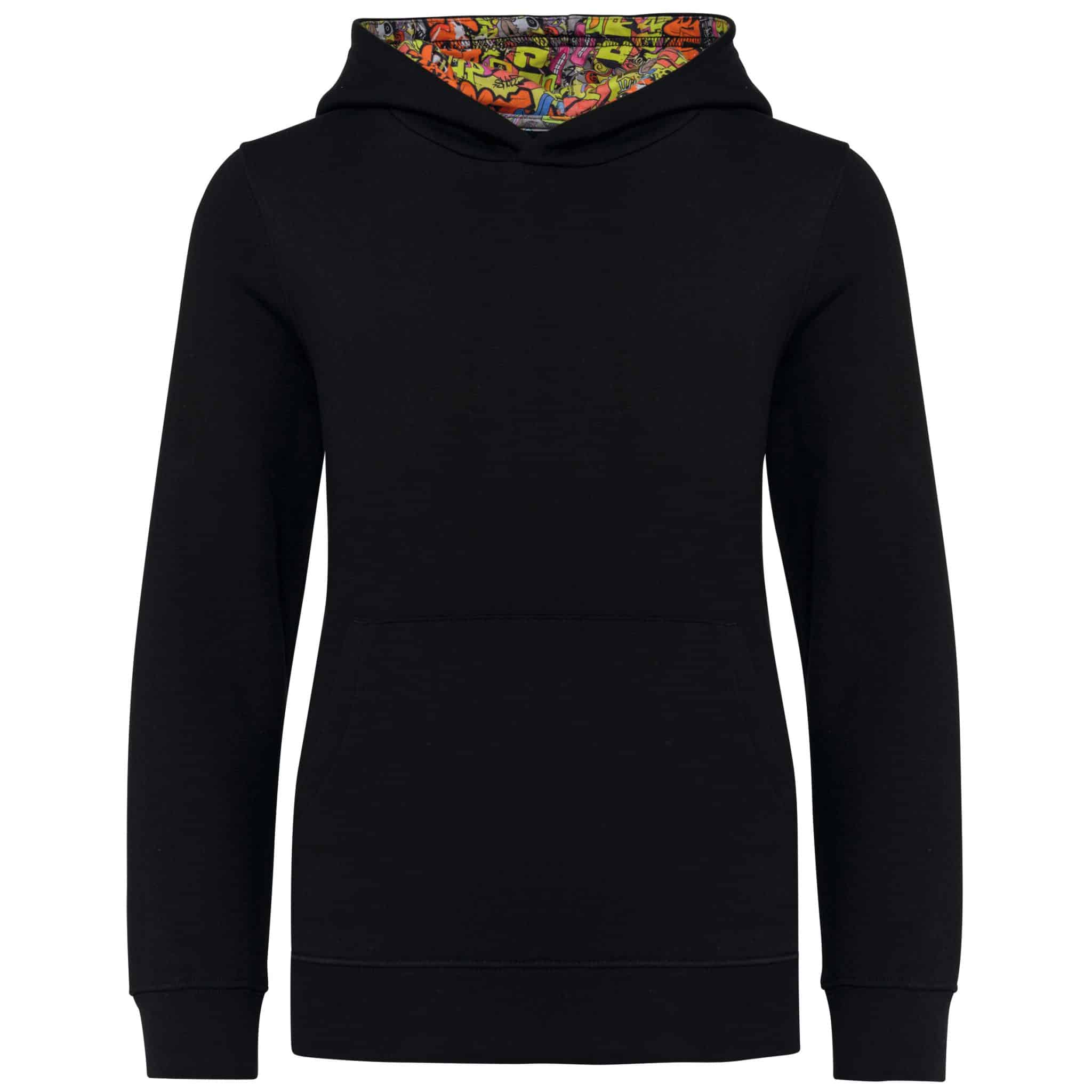 Miniature 19 pour Sweat-shirt à capuche contrastée à motifs enfant unisexe