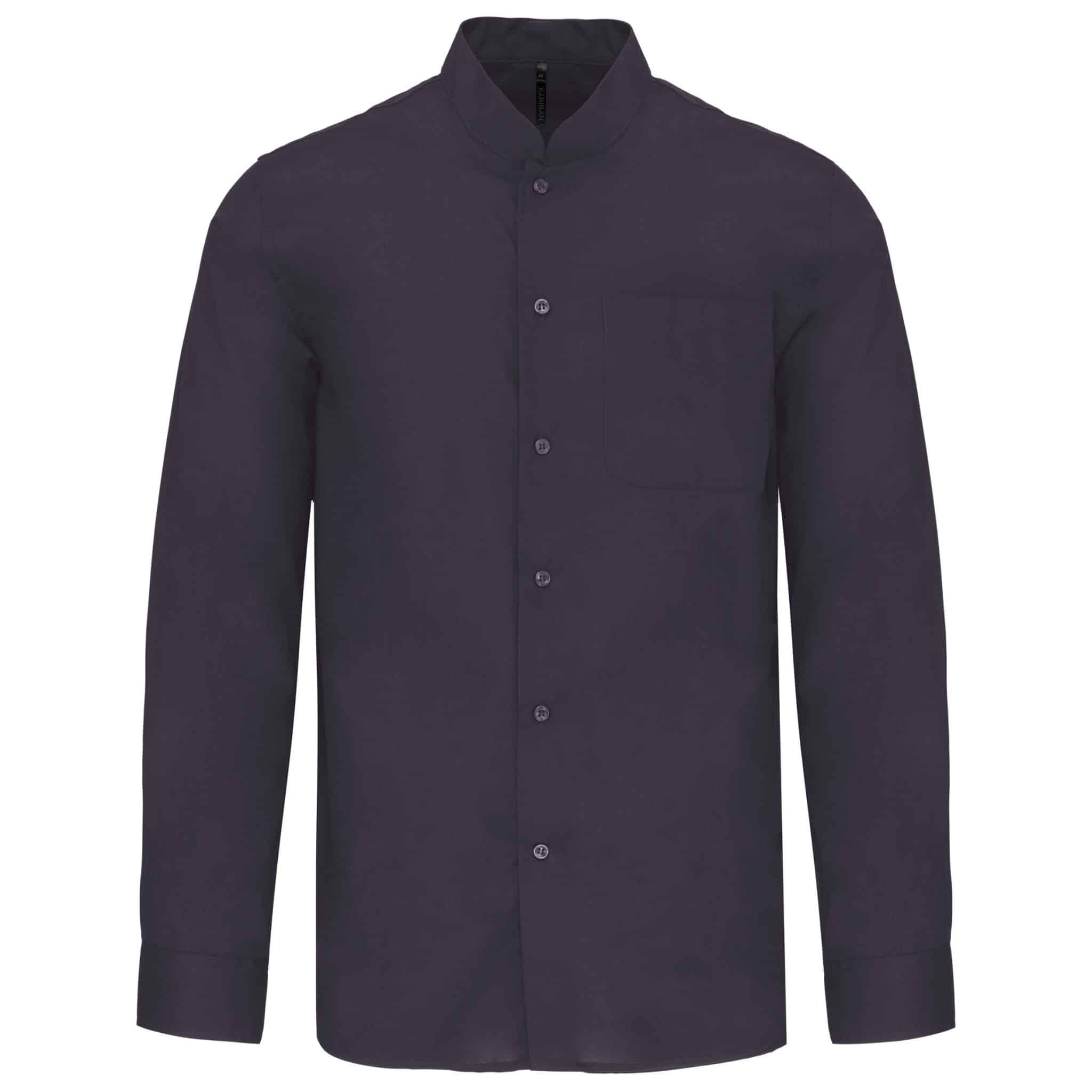 Miniature 18 pour Chemise col mao manches longues