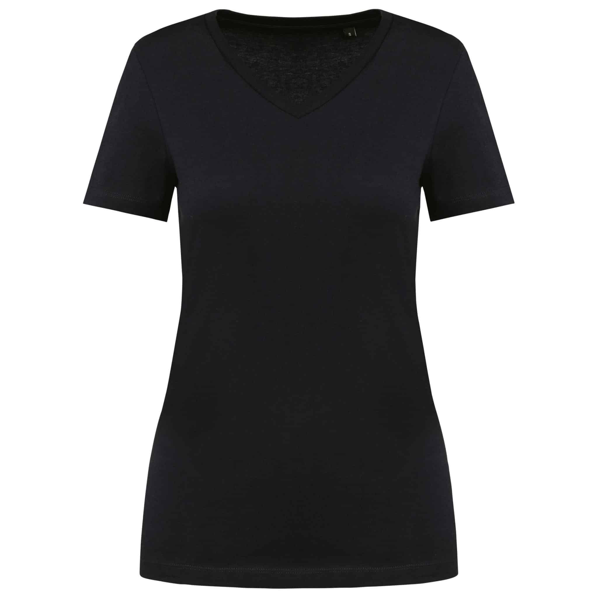 Miniature 12 pour T-shirt Supima® col V manches courtes femme