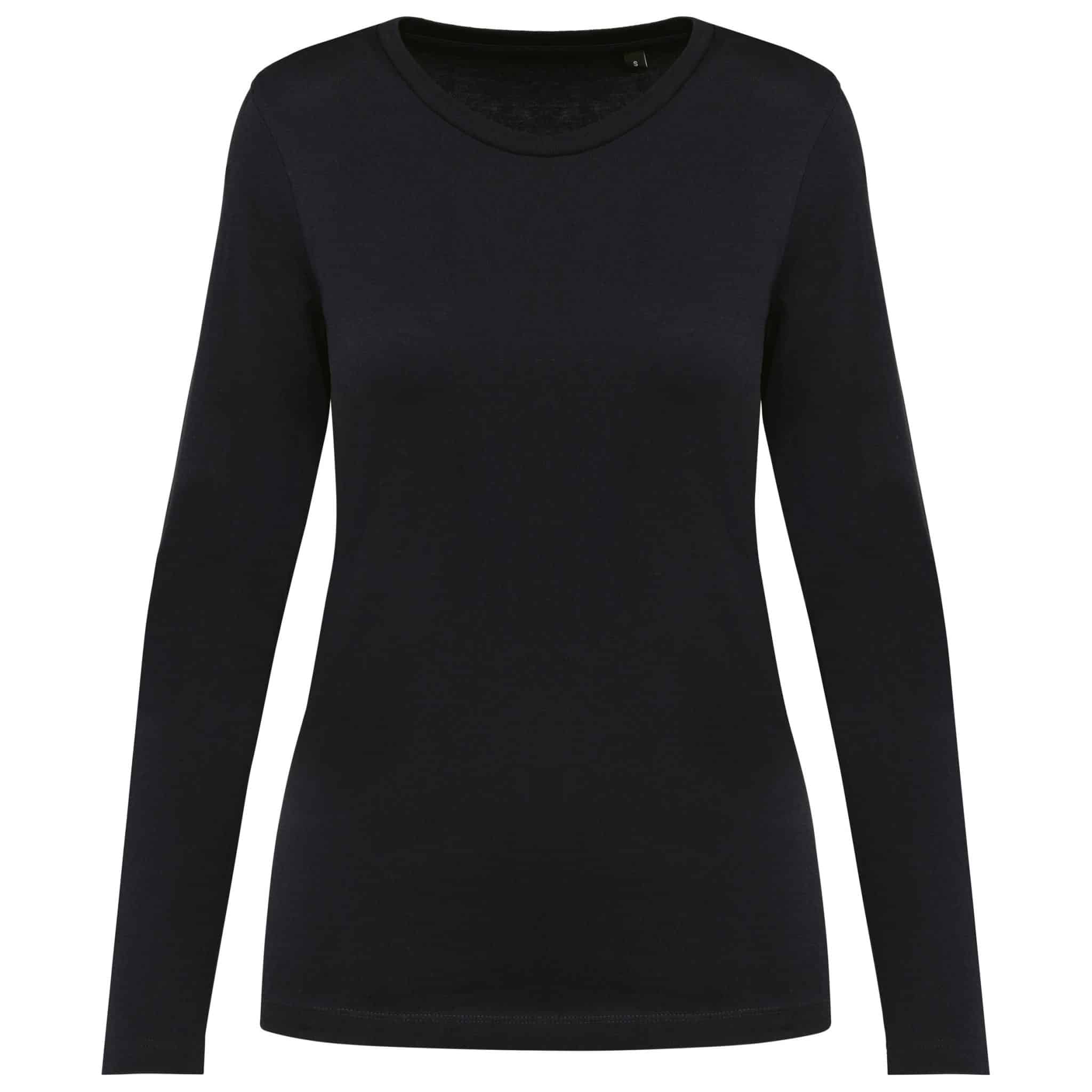 Miniature 12 pour T-shirt Supima® col rond manches longues femme