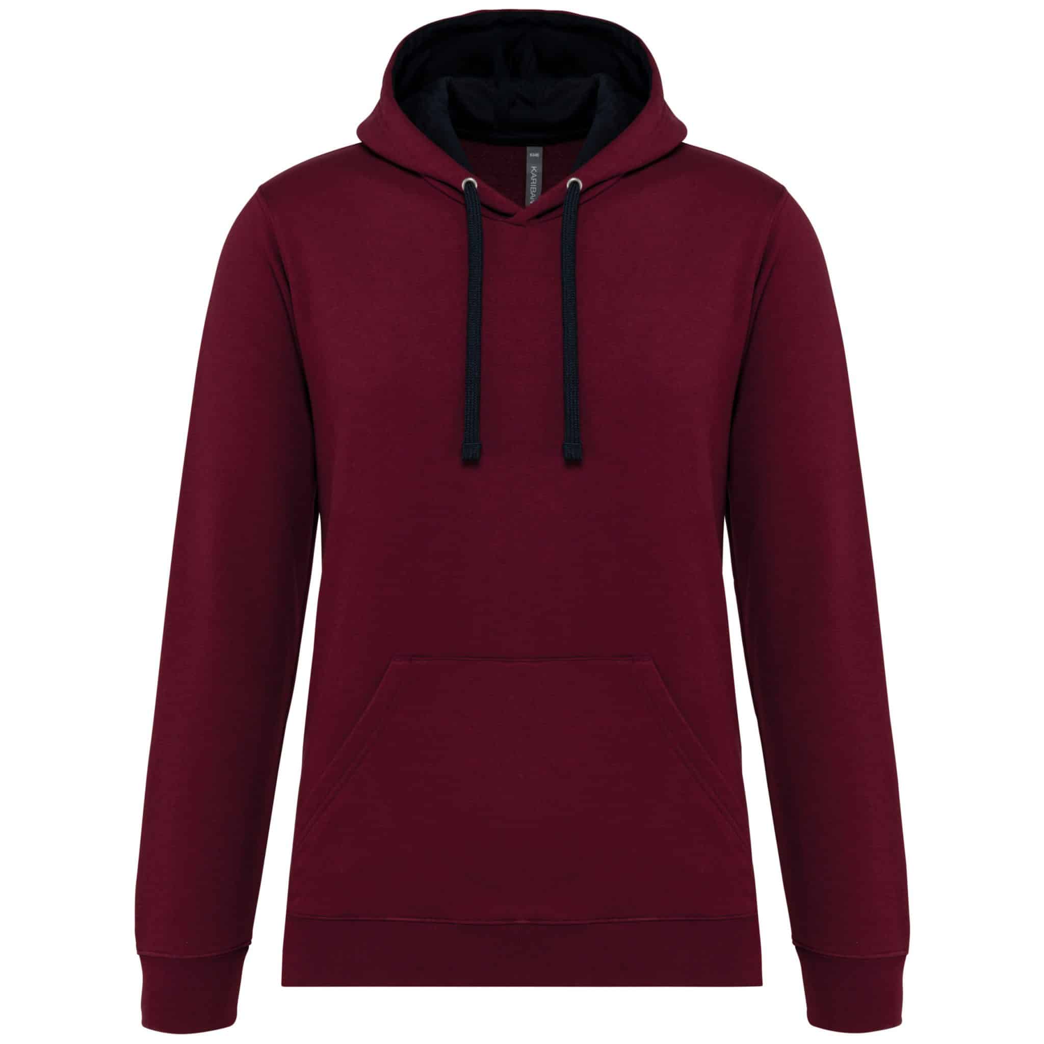 Miniature 26 pour Sweat-shirt capuche contrastée homme