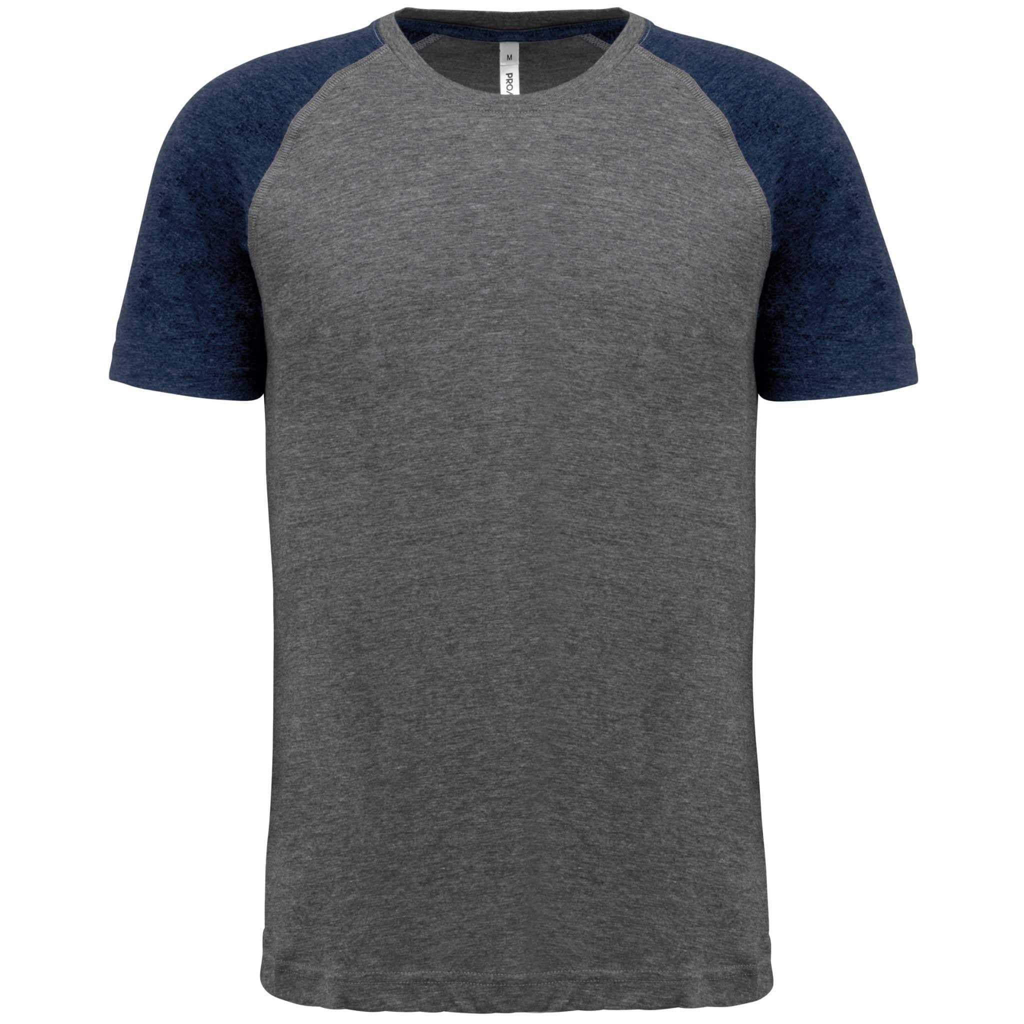 Miniature 8 pour T-shirt triblend bicolore sport manches courtes unisexe