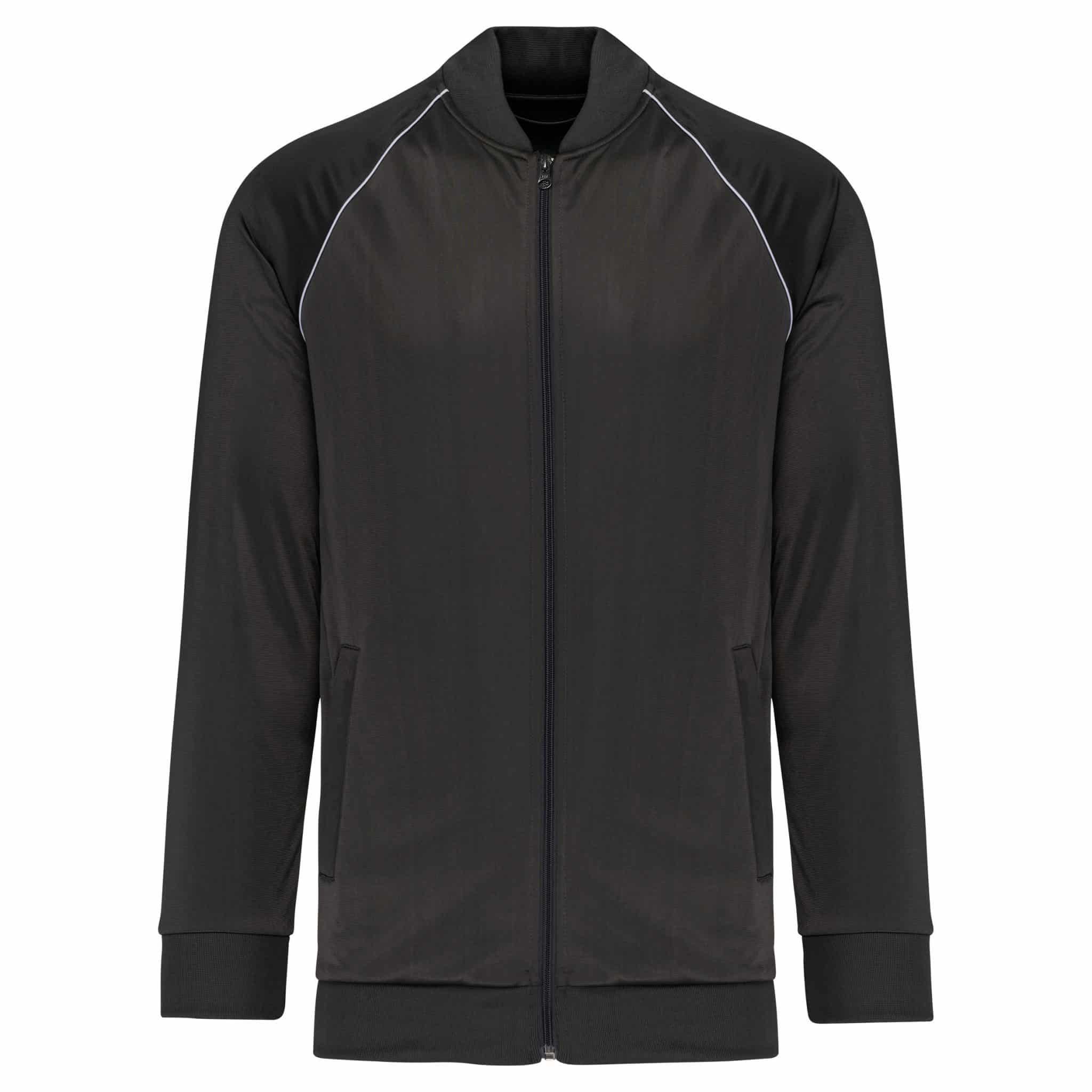 Miniature 3 pour Veste de survêtement zippée avec liseré unisexe