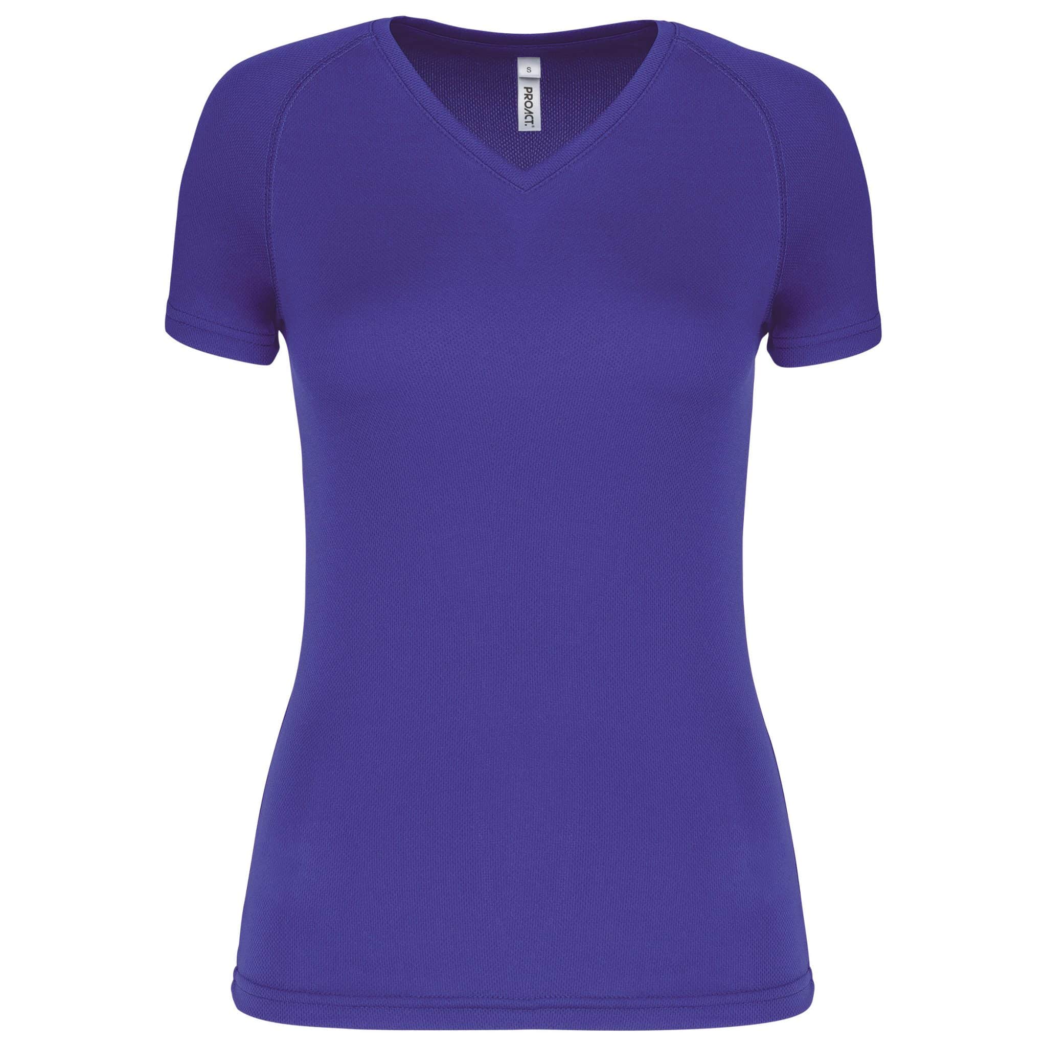 Miniature 22 pour T-shirt de sport manches courtes col v femme