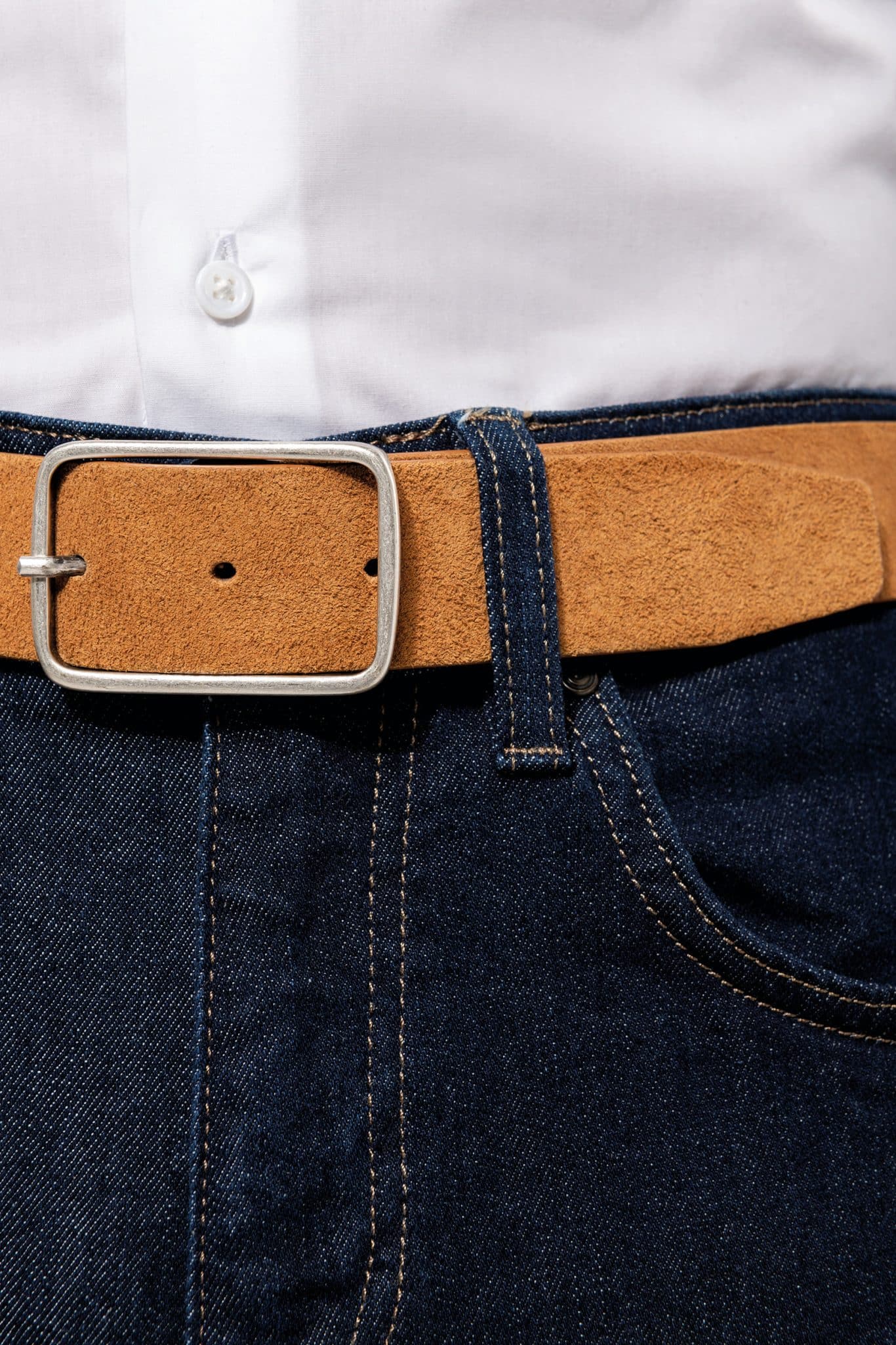 Miniature 6 pour Ceinture cuir  velours homme