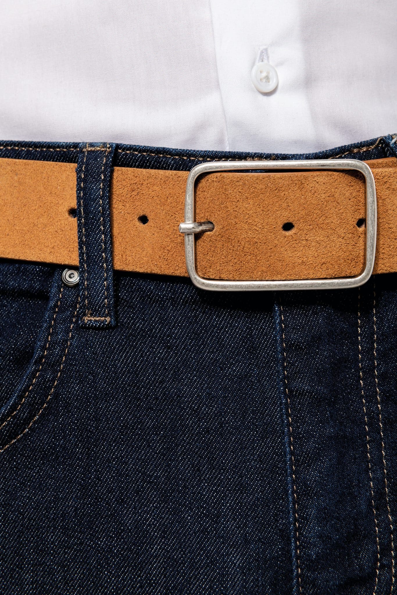 Miniature 5 pour Ceinture cuir  velours homme