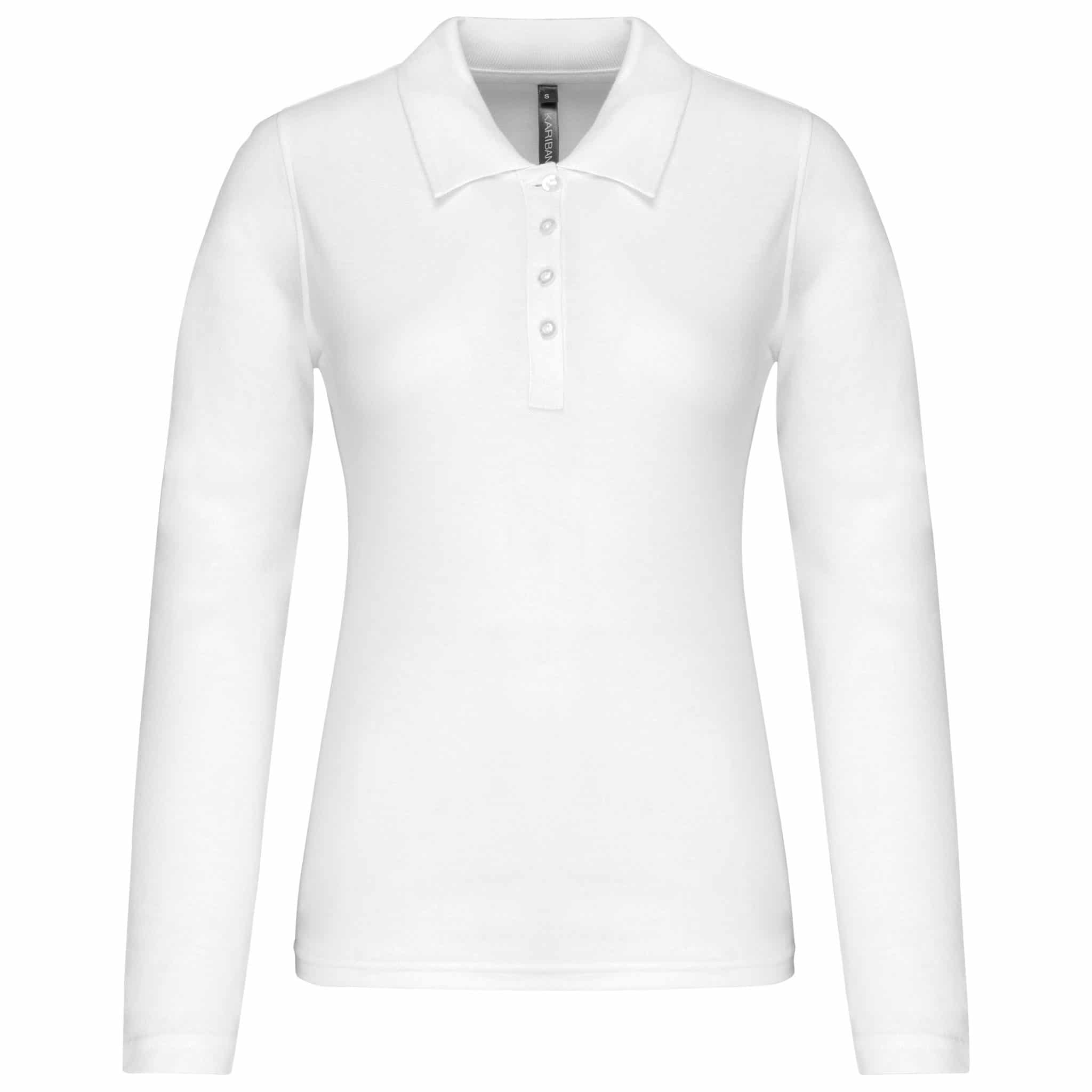 Miniature 23 pour Polo piqué manches longues femme
