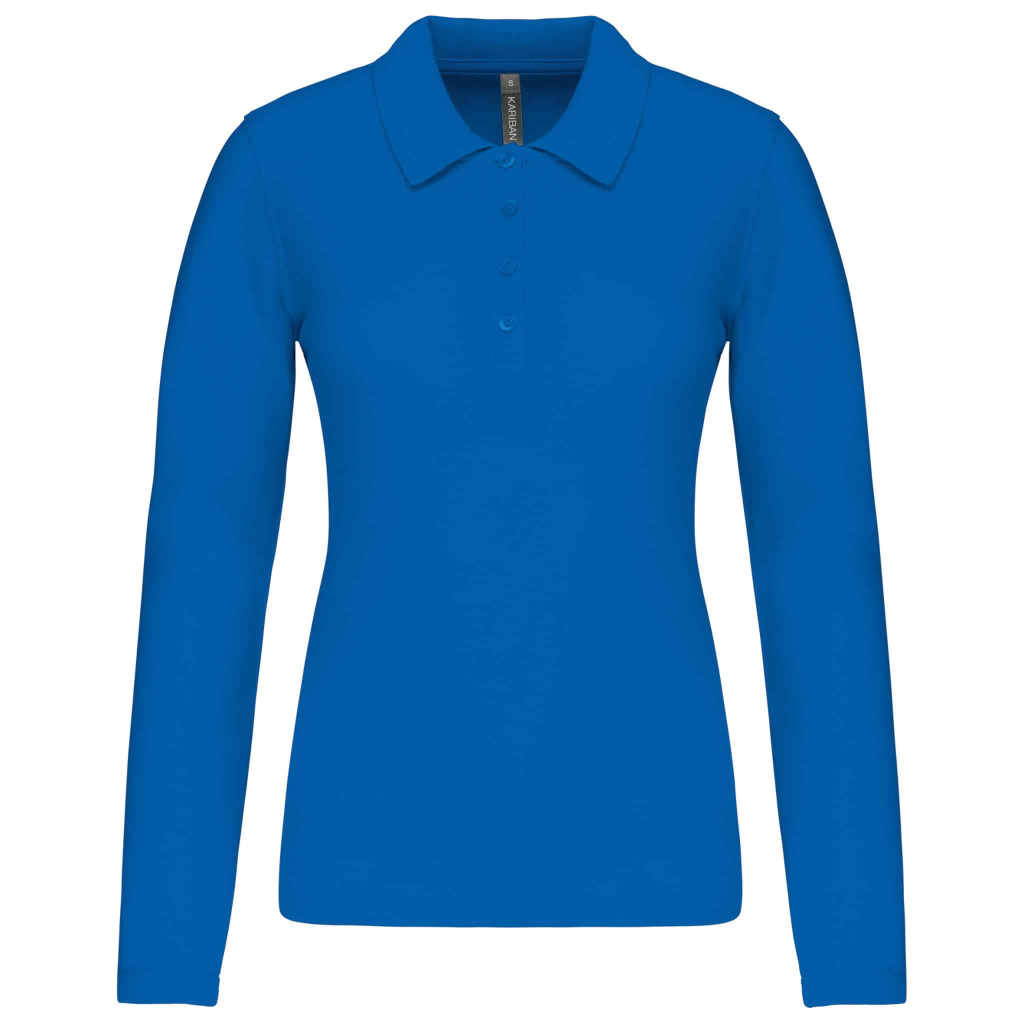 Miniature 16 pour Polo piqué manches longues femme