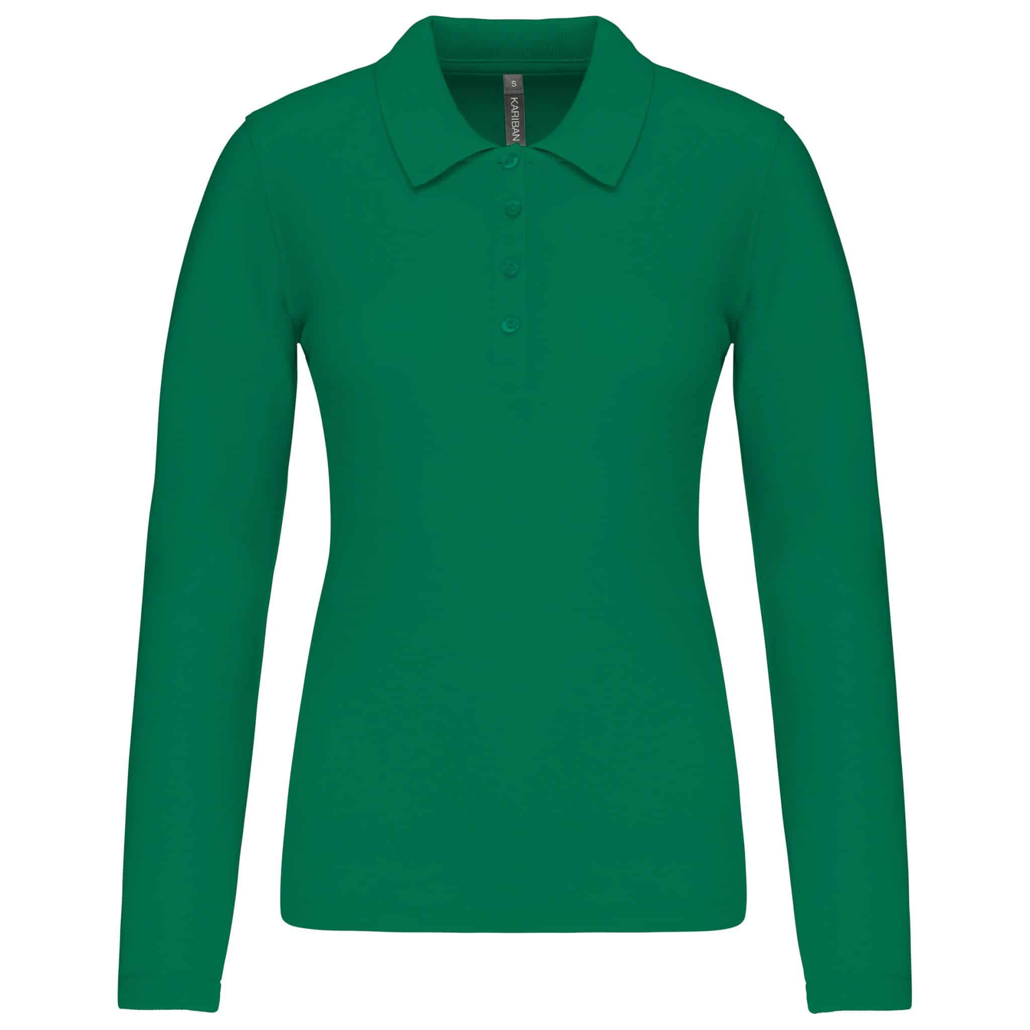 Miniature 15 pour Polo piqué manches longues femme