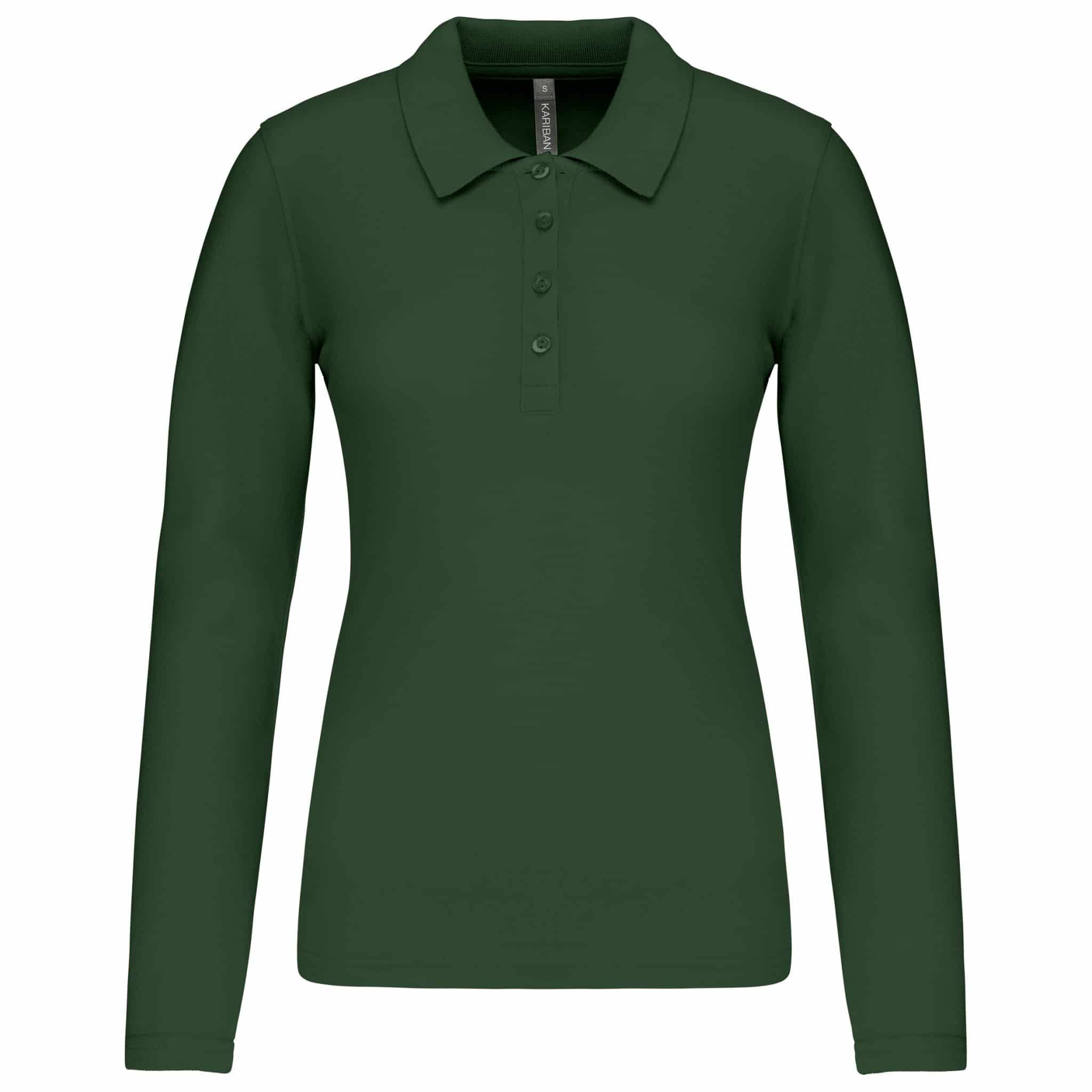 Miniature 13 pour Polo piqué manches longues femme