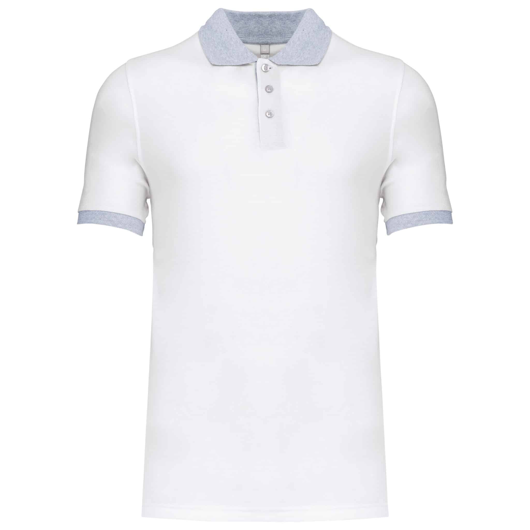 Miniature 14 pour Polo piqué bicolore homme