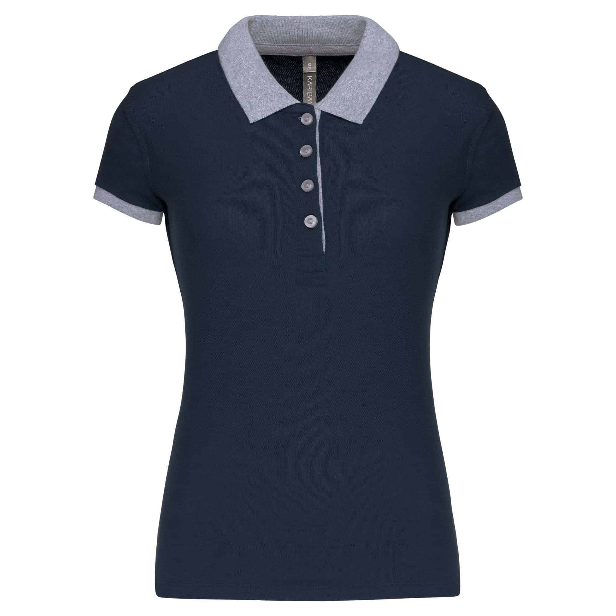 Miniature 13 pour Polo piqué bicolore femme