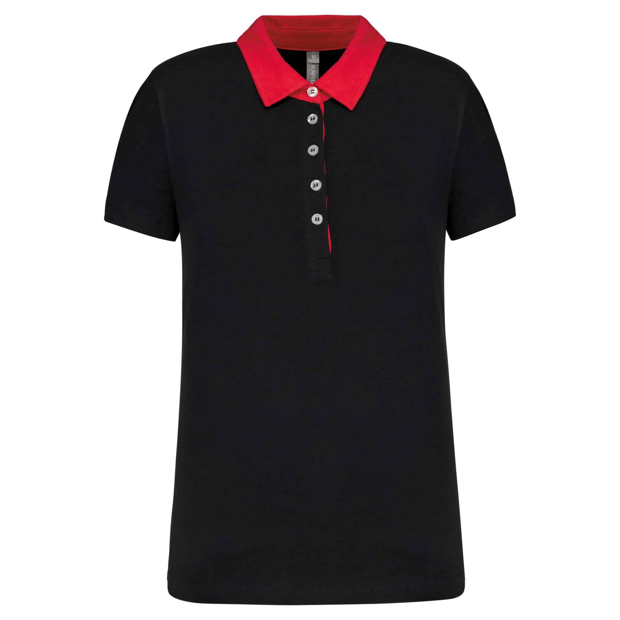 Miniature 13 pour Polo jersey bicolore femme