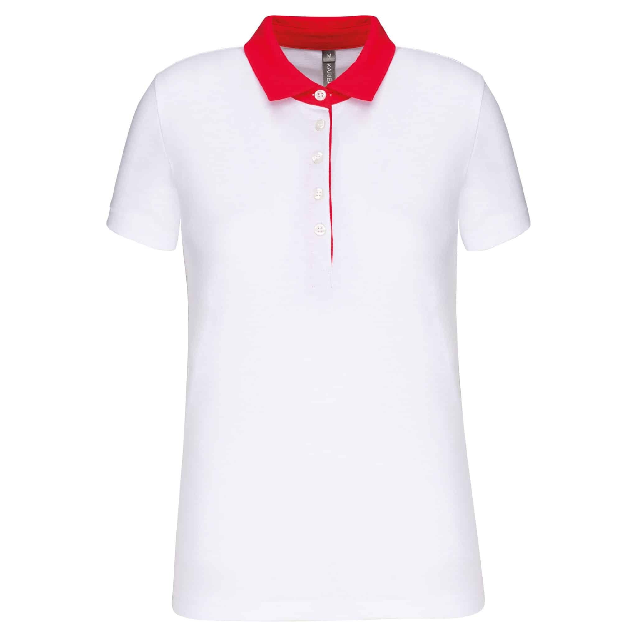 Miniature 18 pour Polo jersey bicolore femme