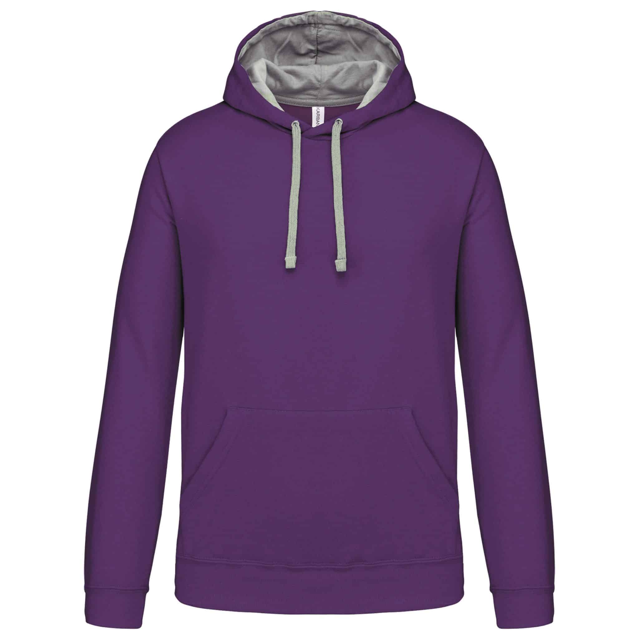Miniature 21 pour Sweat-shirt capuche contrastée homme